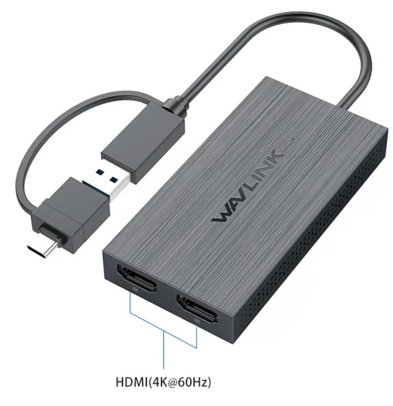 Wavlink WL-UG6902H 雙 HDMI 4K@60Hz 顯示轉接器