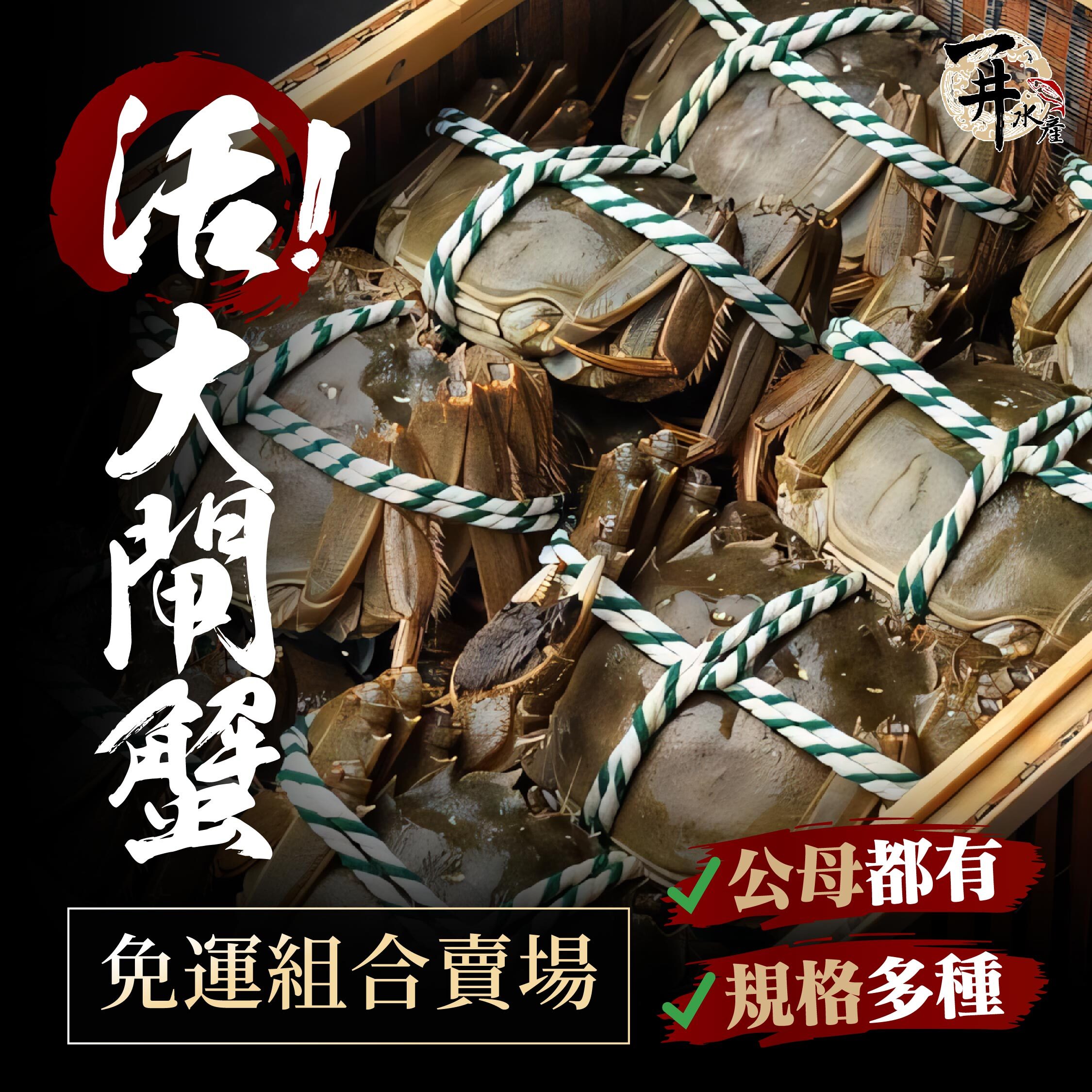 【免運組合價】大閘蟹｜公蟹・母蟹 ⚠️請單獨下單，勿加冷凍品⚠️