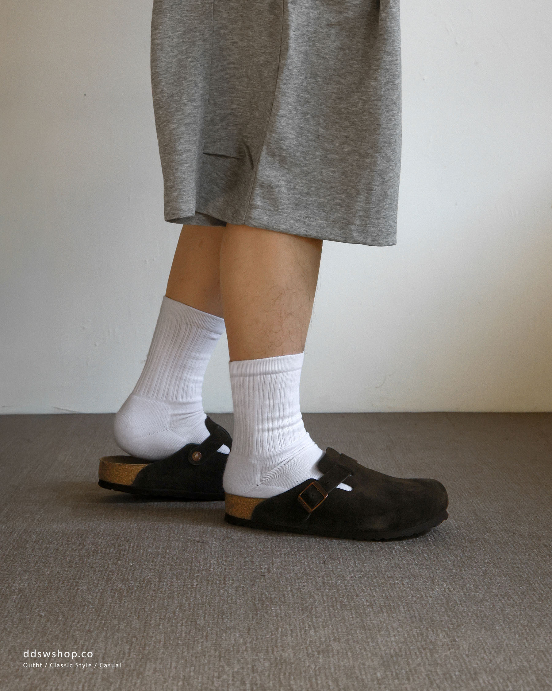 "現貨" BIRKENSTOCK Boston Soft Footbed Suede Leather Regular Fit 摩卡 麂皮勃肯