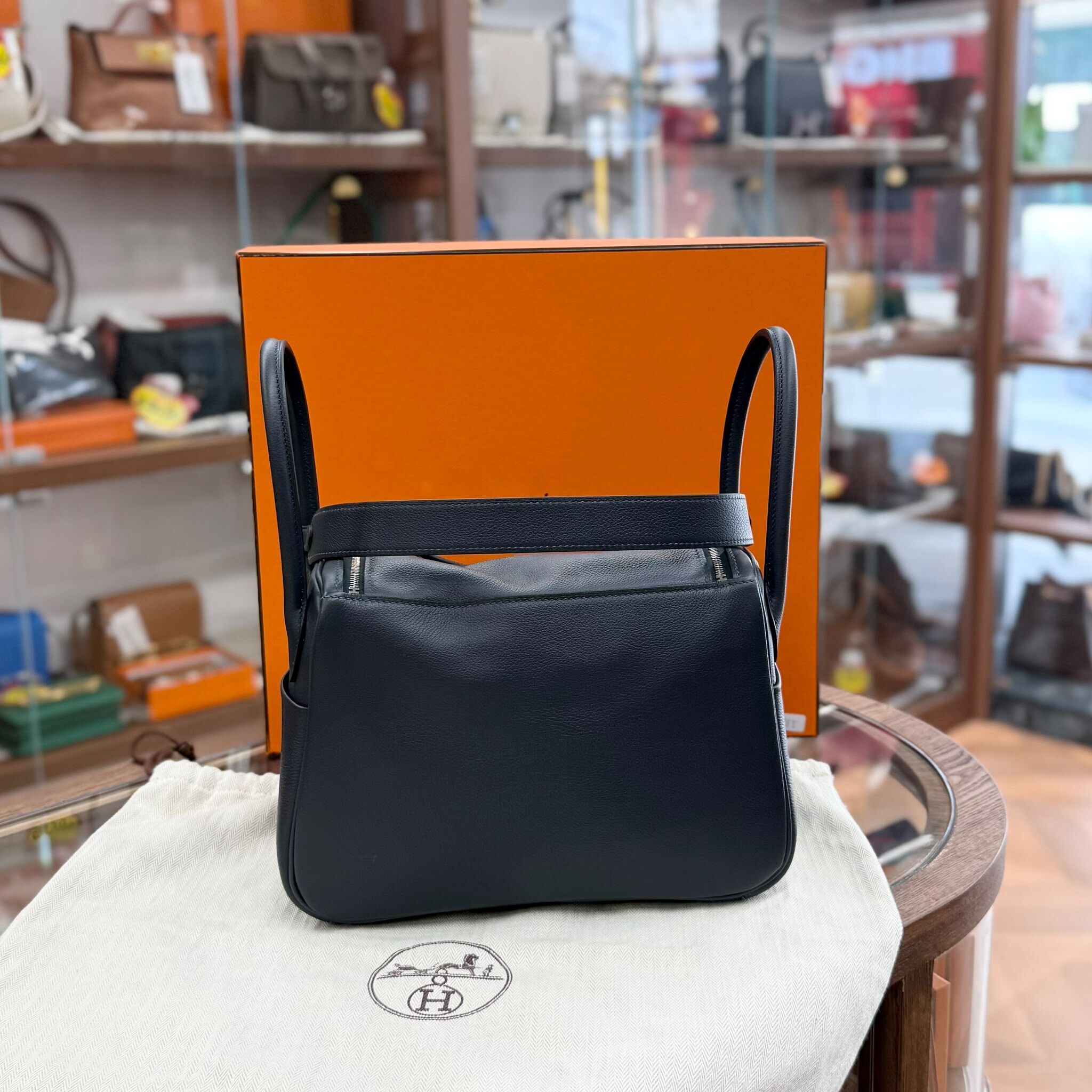 全新HERMES LINDY 26 水兵藍G刻 EVERCOLOR 3Y CABAN  PHW #愛馬仕 #L26