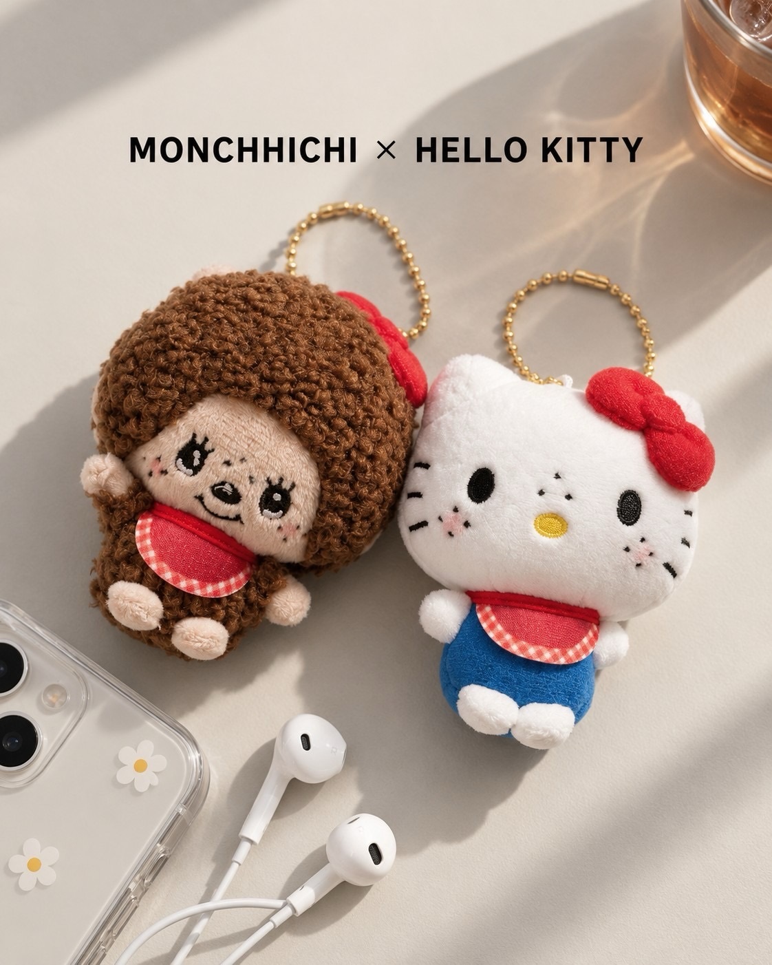 🇯🇵日本限定 MONCHHICHI X HELLO KITTY 蒙奇奇 磁吸玩偶掛飾