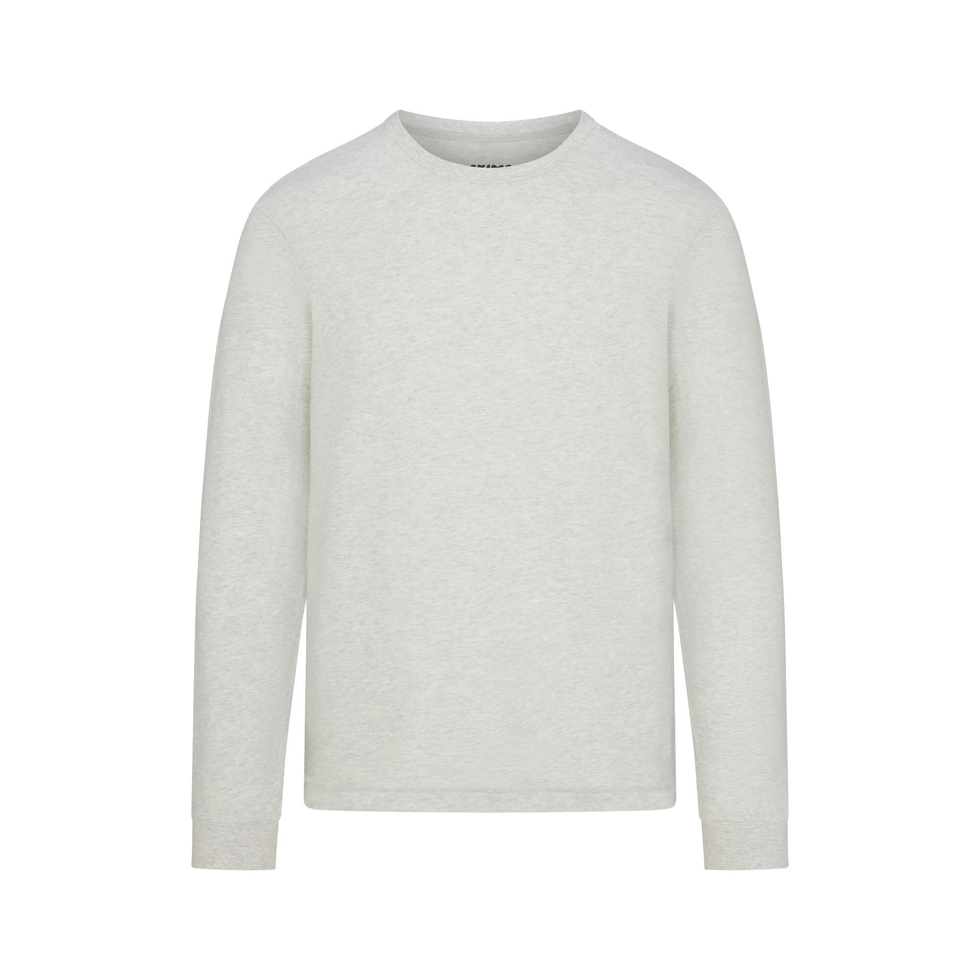 【代購】Skims FW24 MENS CLASSIC LONG SLEEVE T SHIRT T Shirt Unisex GREY/Light Gray LS-LST-6350M-LHG