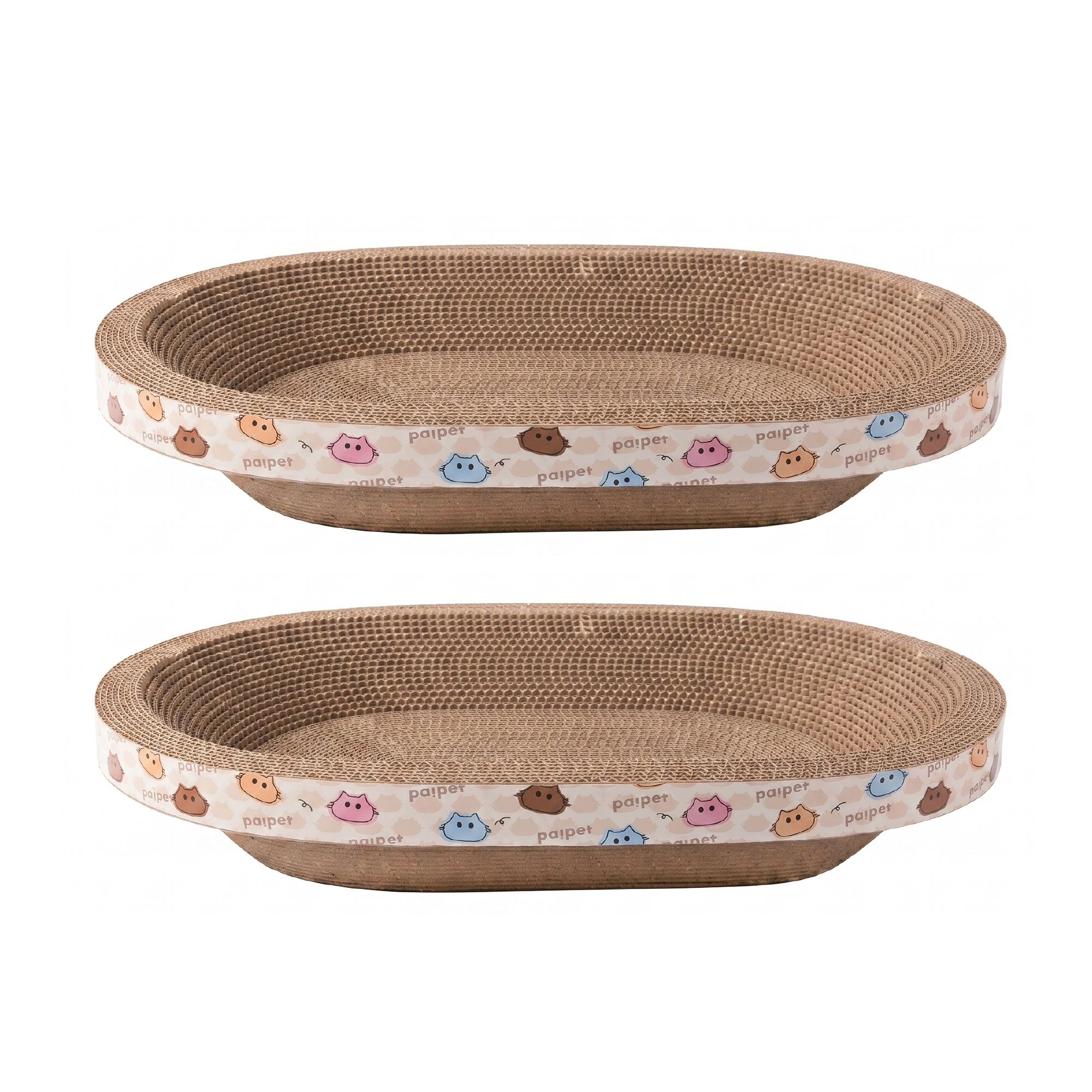 【批發專區】paipet｜橢圓貓抓碗50cm (兩入組)
