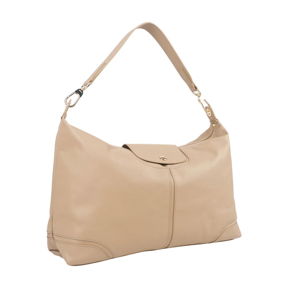 【Longchamp】Le Pliage Xtra XL 牛皮超大款肩背包(風衣卡其色)