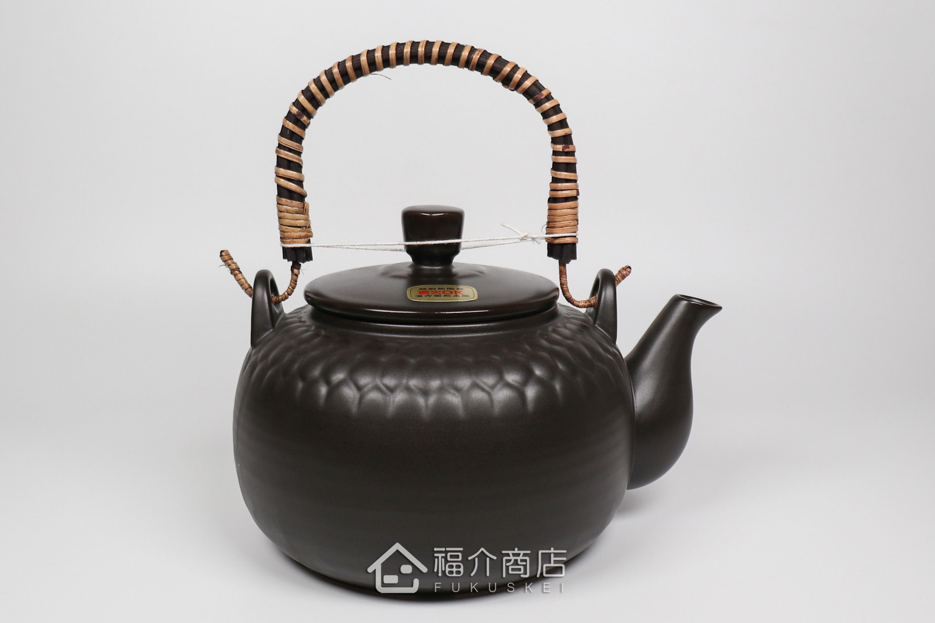 泡茶或煎藥用的藤蔓編織手柄耐熱陶壺
