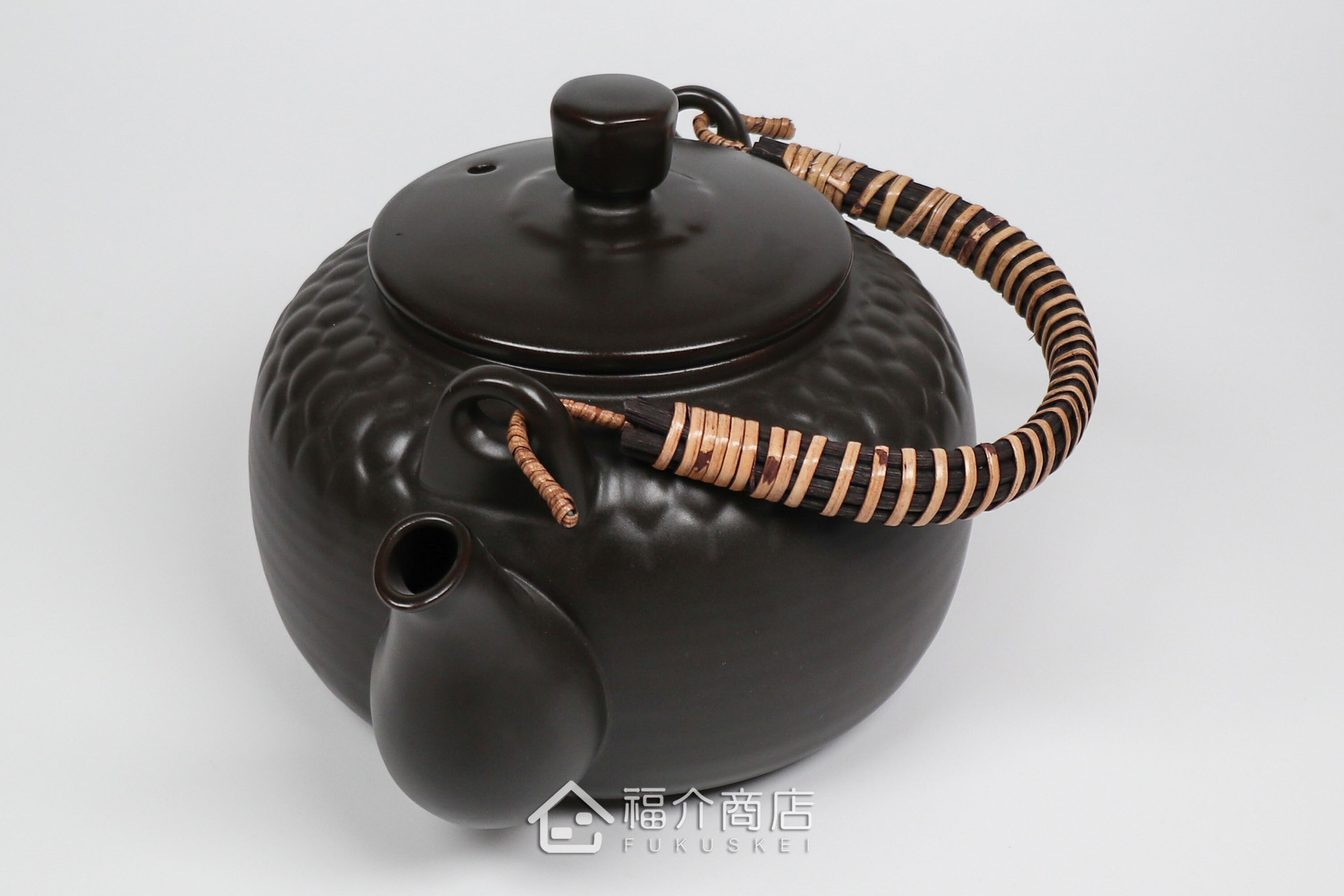 泡茶或煎藥用的藤蔓編織手柄耐熱陶壺