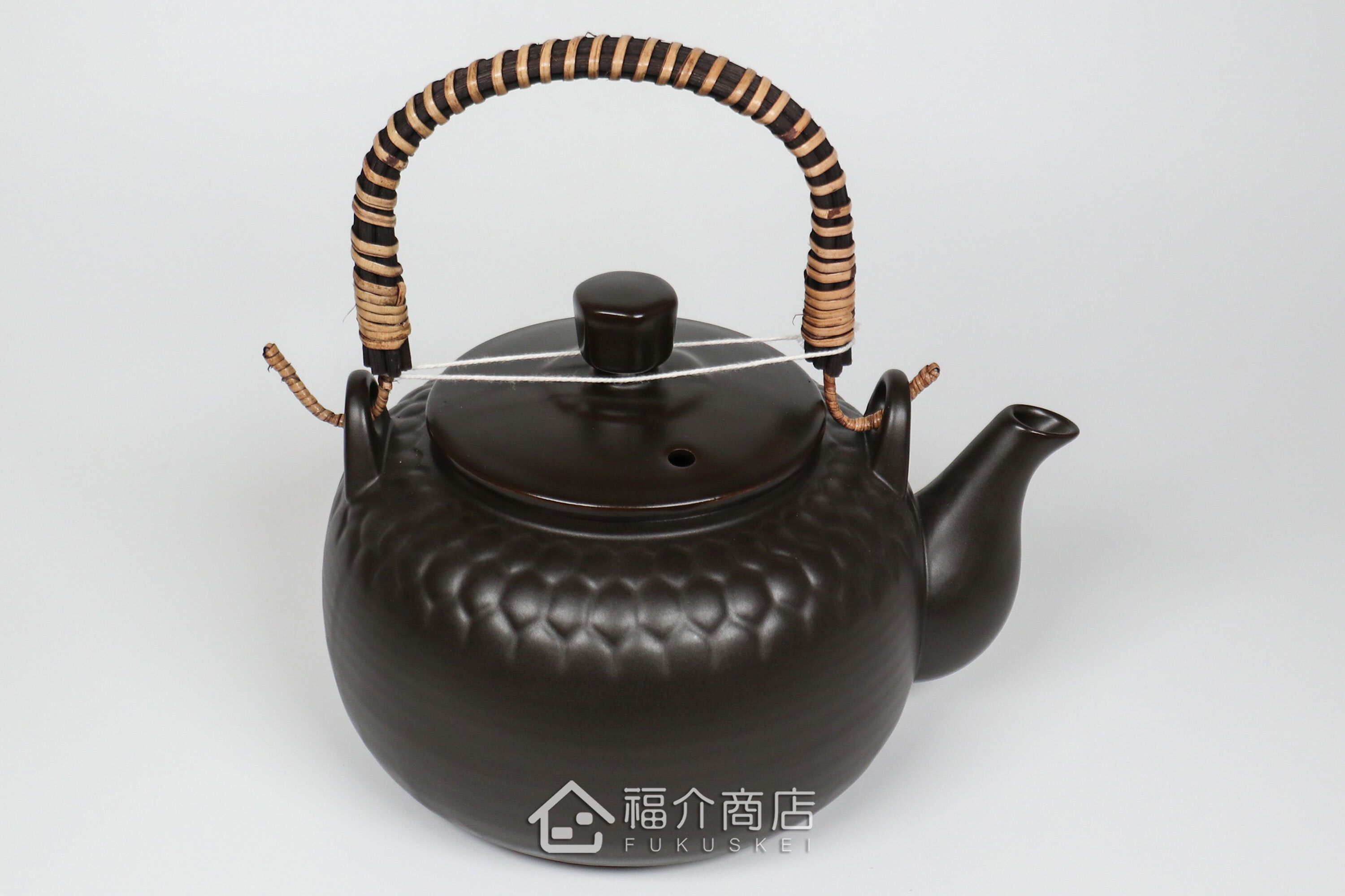 泡茶或煎藥用的藤蔓編織手柄耐熱陶壺