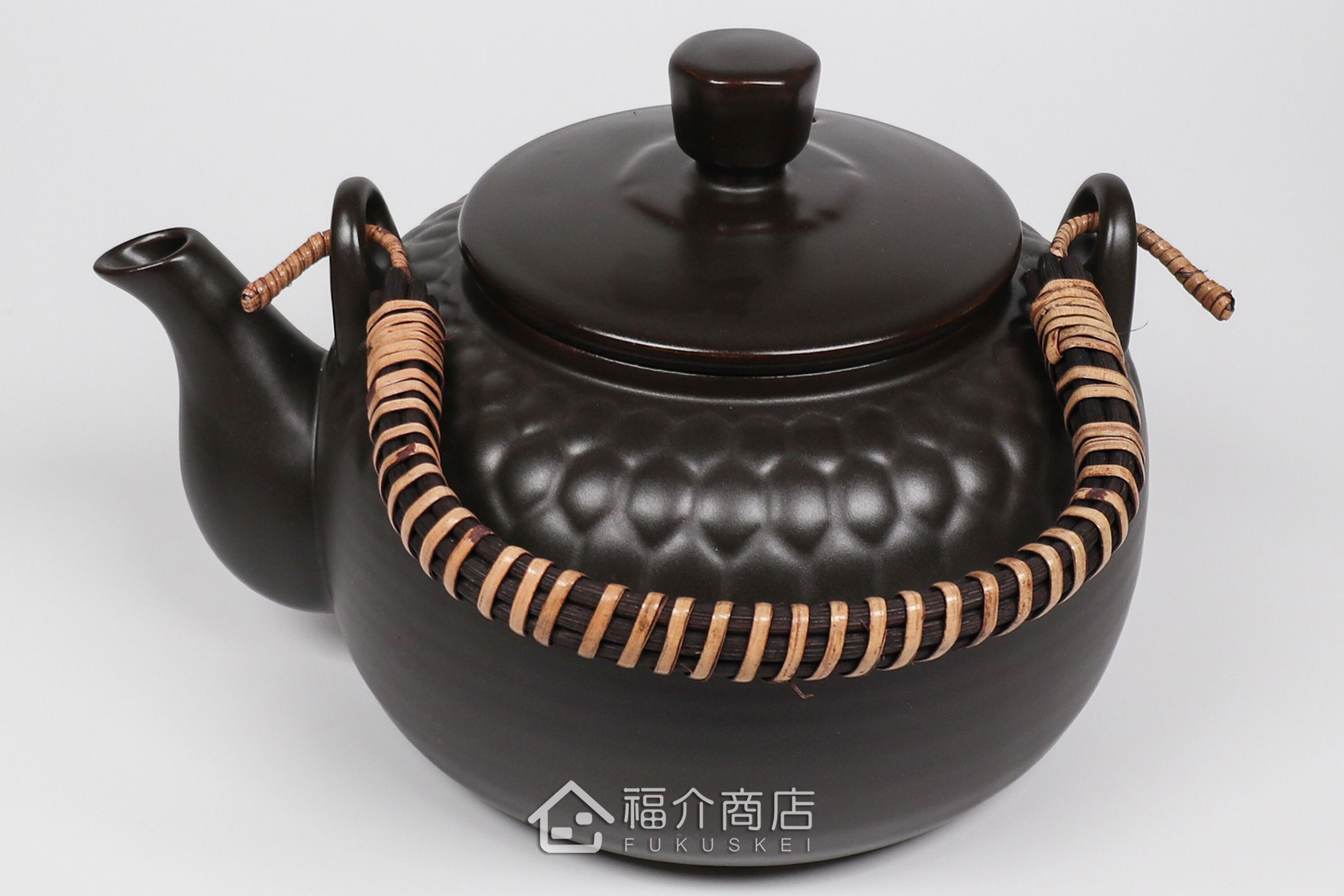 泡茶或煎藥用的藤蔓編織手柄耐熱陶壺