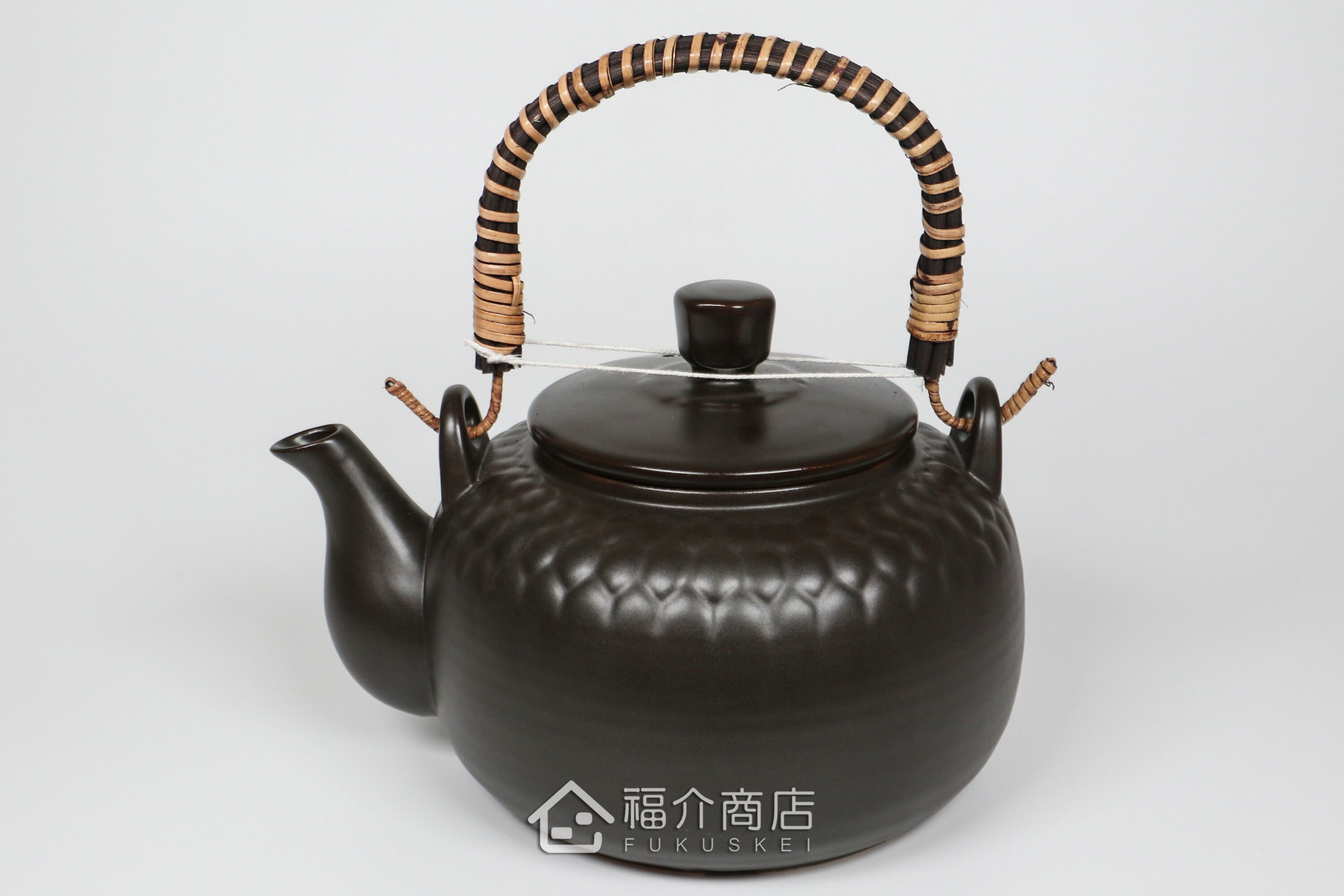 泡茶或煎藥用的藤蔓編織手柄耐熱陶壺