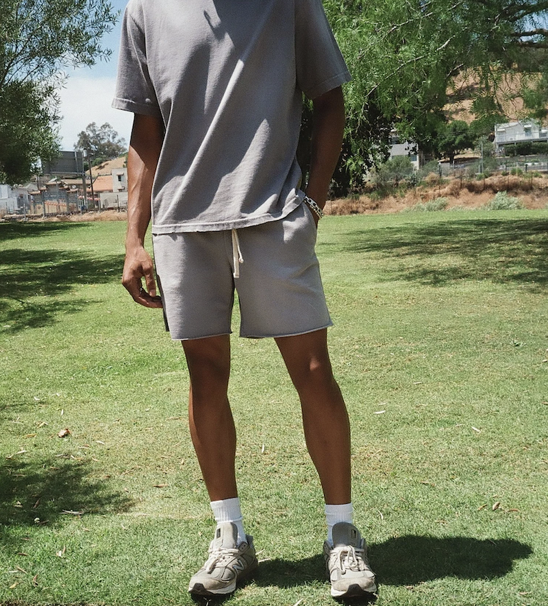 MOOJIMOOJI - CLASSIC SWEAT SHORTS - AGED TAUPE GREY