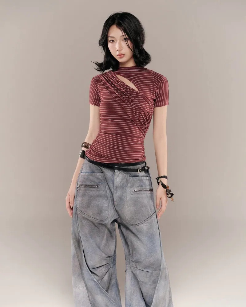 <快速出貨>BUNNYHILL Concept ARCHER PANTS VER JEAN 渲染長褲 灰藍