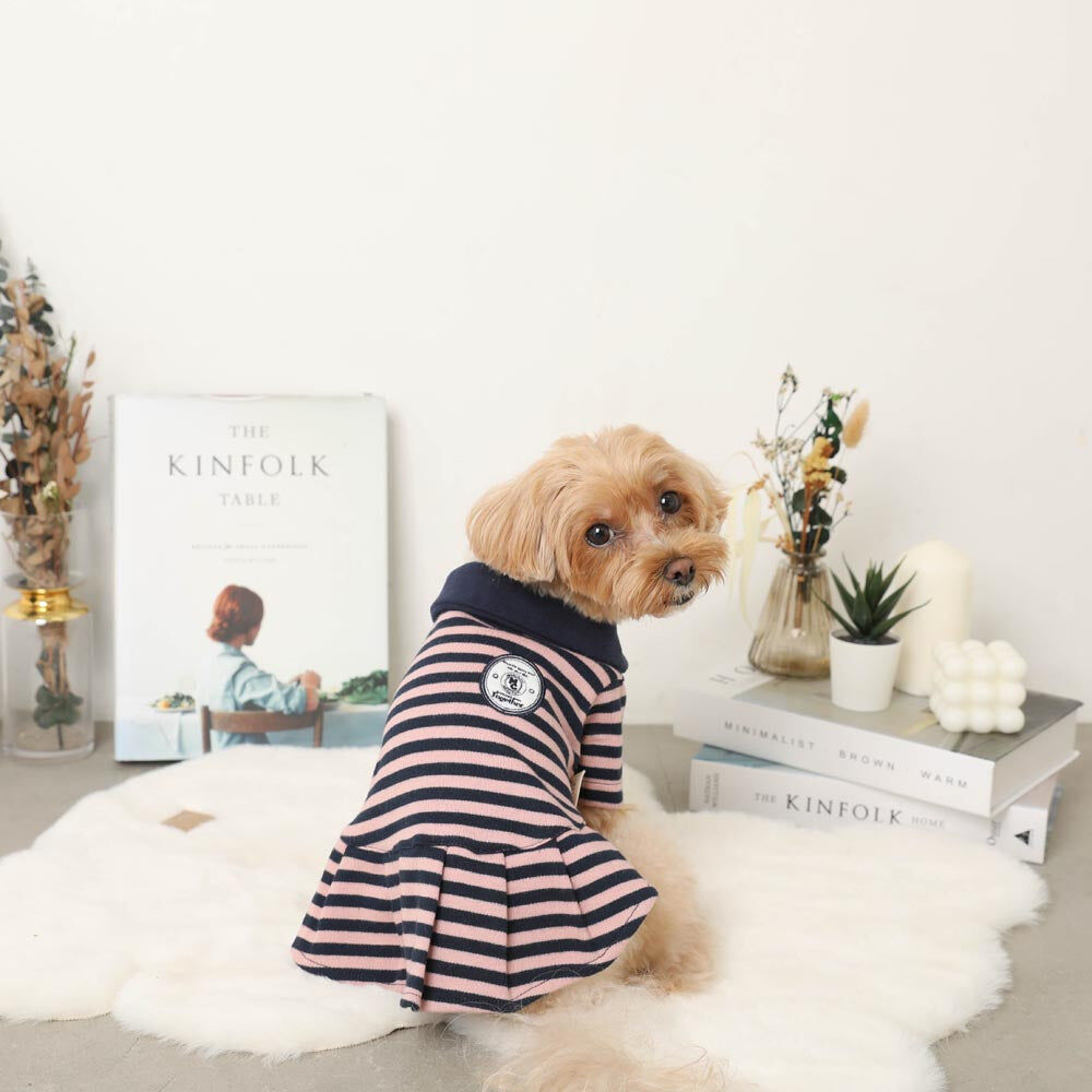 【Moncheri】Striped Shirt Dress