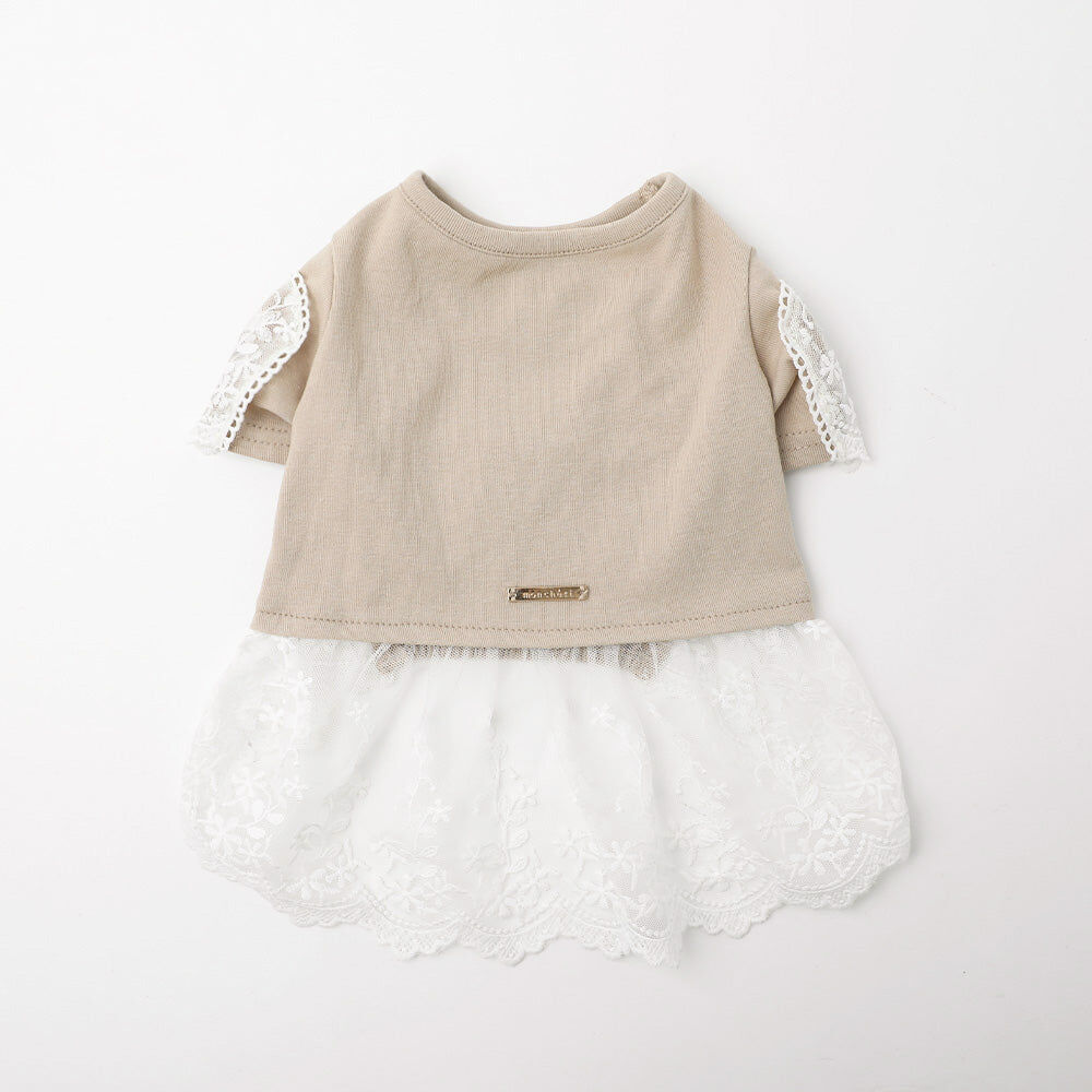 【Moncheri】Docking Lace Skirt Dress
