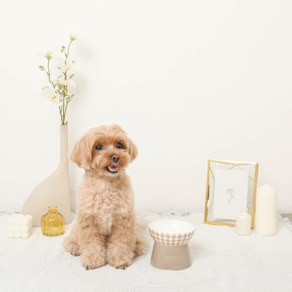【Moncheri】Gingham Check Food Bowl