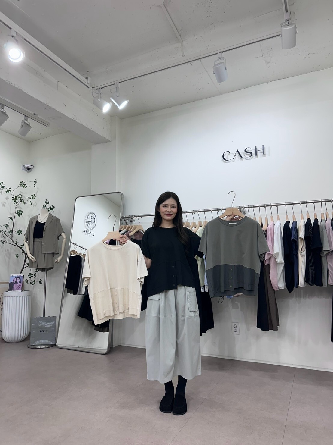 CA7214 拼色排釦上衣