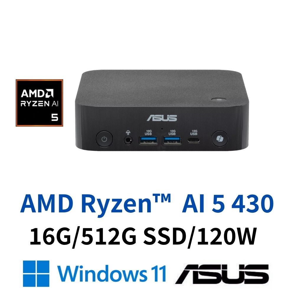 ASUS 華碩 PN55-430FPNA 迷你電腦 R5-430/16G/512G/W11