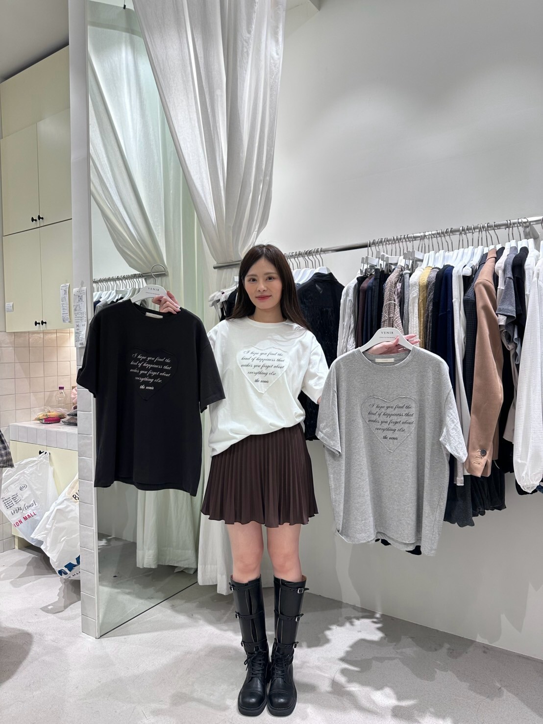 VR7209 愛心英文短T