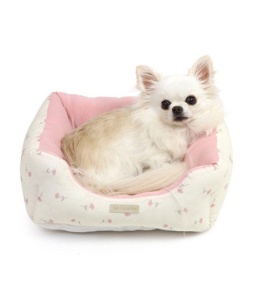 【Pet Paradise】Cuddler Bed - Pink Floral / Blue Stripe <633-23689>