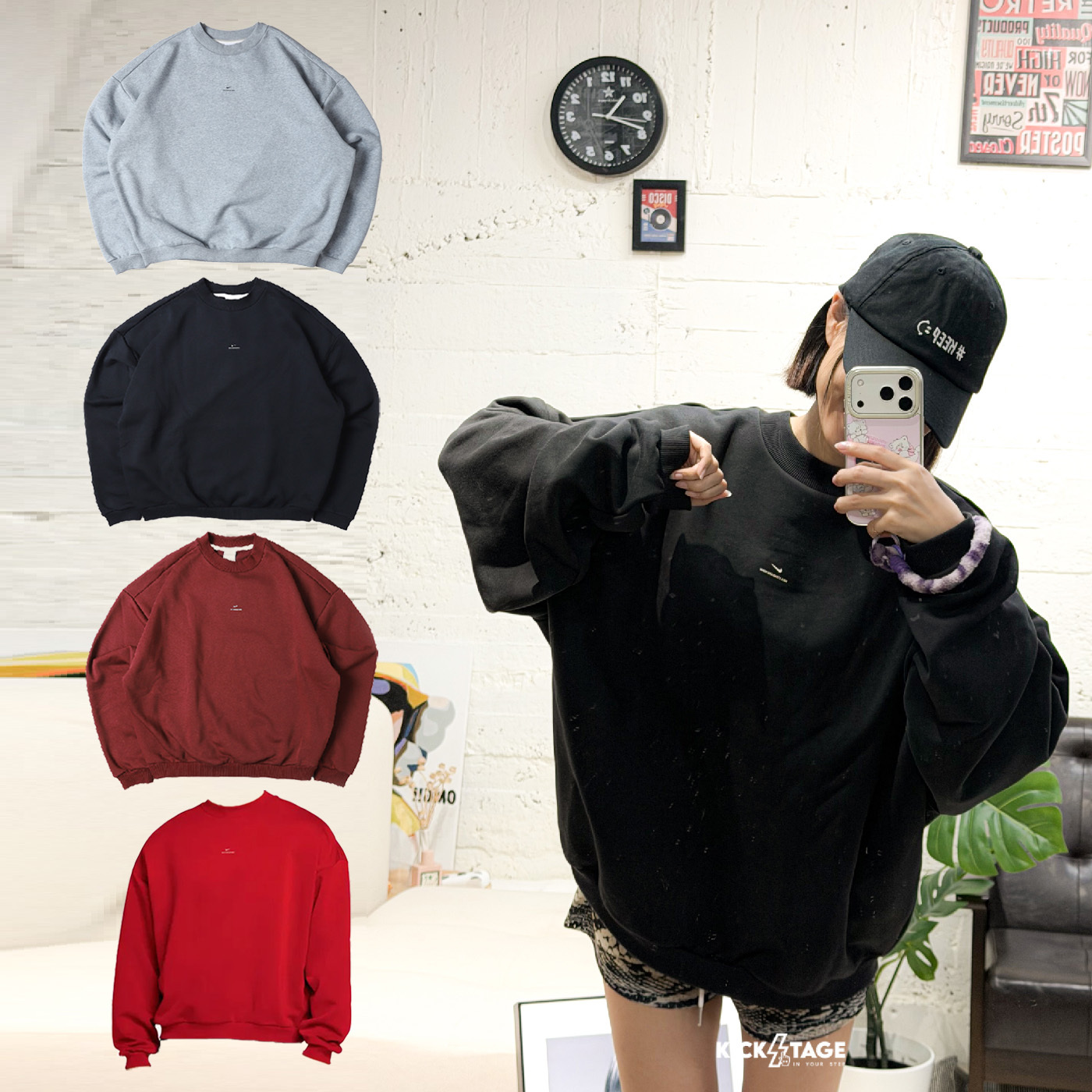 **限時特價售出不退換** 男款 NIKE THERMA-FIT TEE 灰色 黑色 酒紅色 紅色 小標 印花 內刷毛 寬鬆 大學T 保暖 長袖 衛衣【IM5902】NKTF