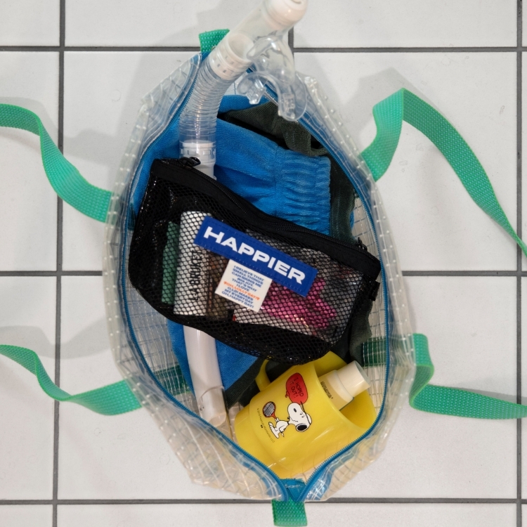 韓國 HAPPIER 多功能雙層收納袋 layer pouch 黑色-S