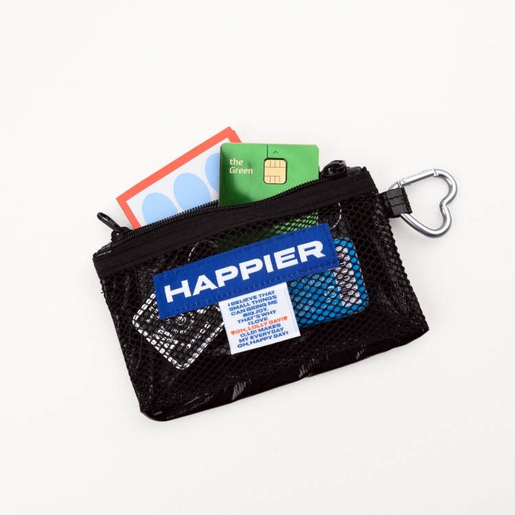 韓國 HAPPIER 多功能雙層收納袋 layer pouch 黑色-XS