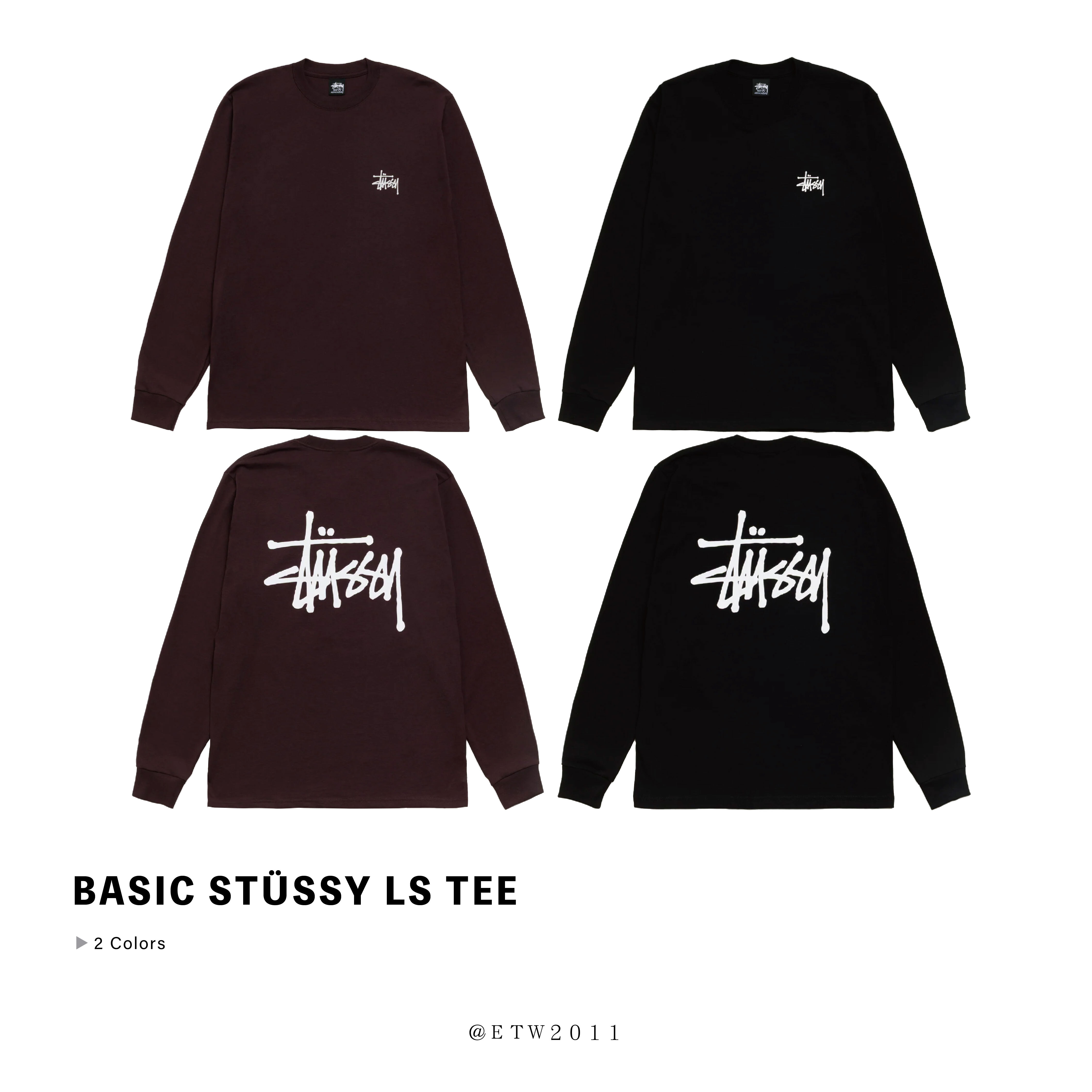 ☆ETW☆【EASY TO WEAR】STUSSY BASIC STÜSSY LS TEE 長袖 秋冬 薄長袖