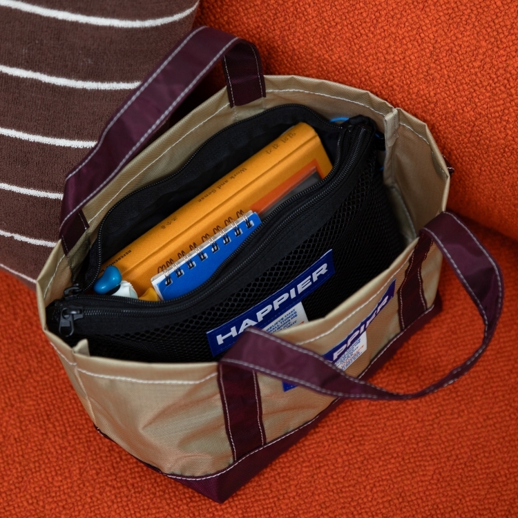 韓國 HAPPIER 多功能雙層收納袋 layer pouch 黑色-M