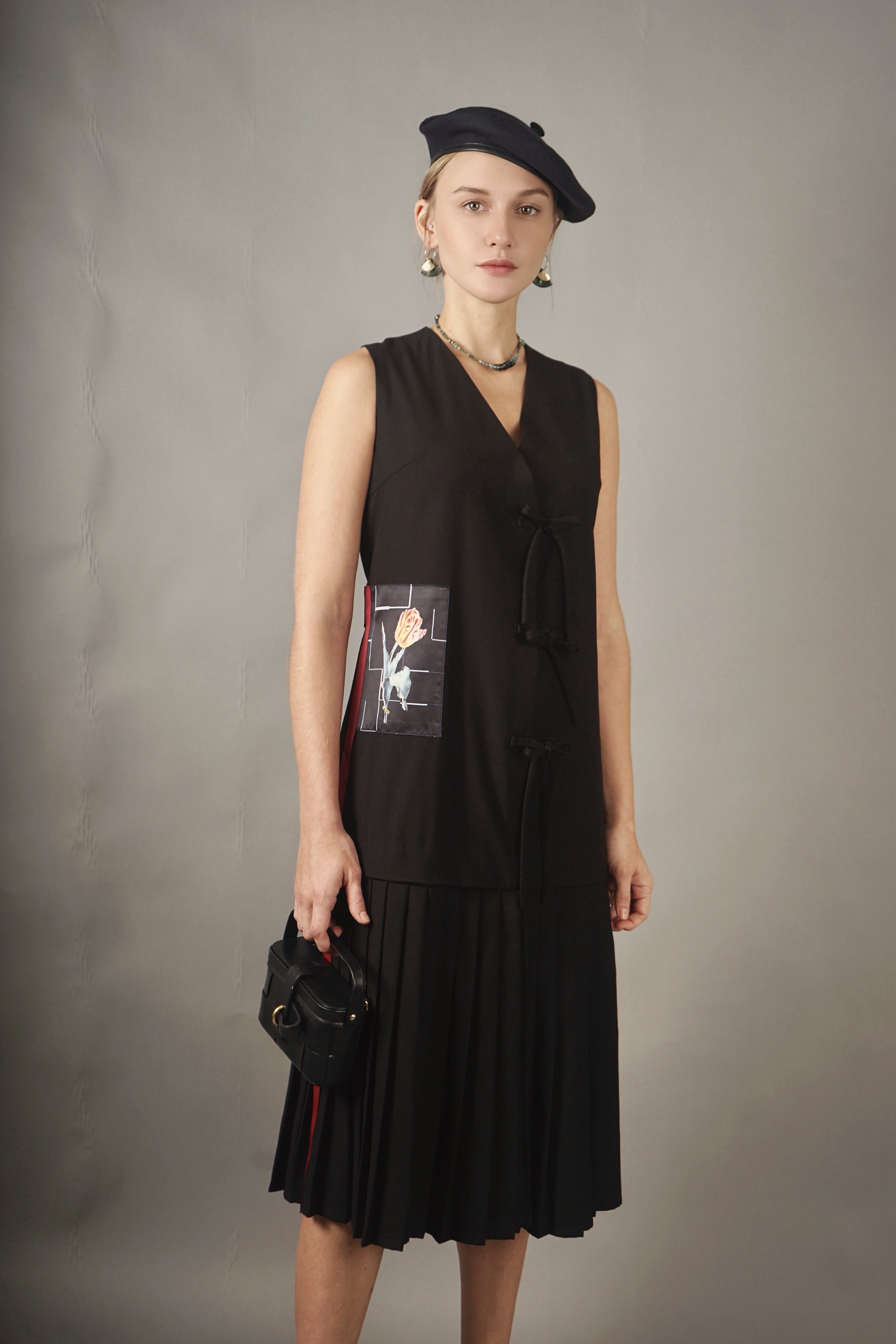 COLE COOL Tulip lace up long dress