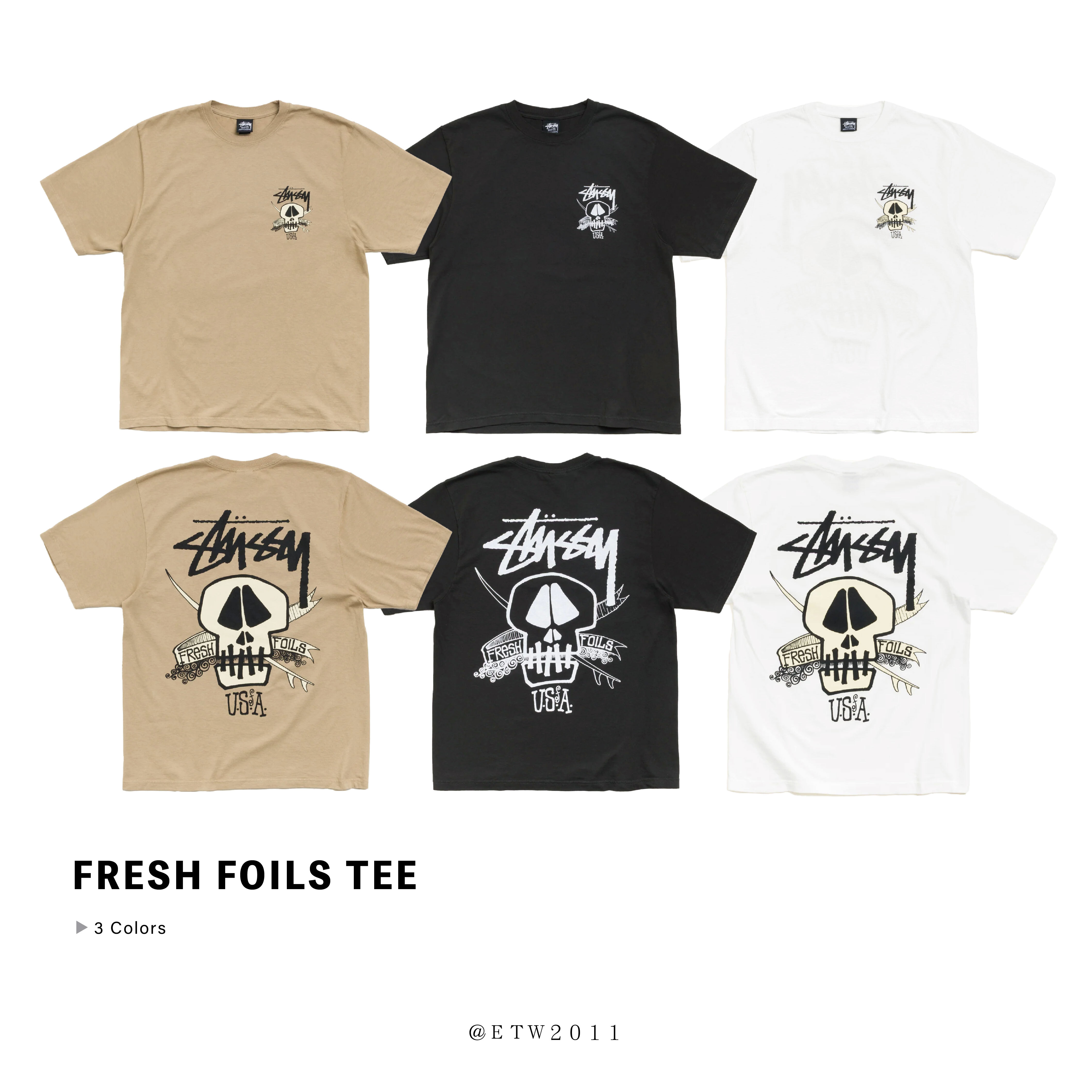 ☆ETW☆【EASY TO WEAR】STUSSY FRESH FOILS TEE 骷顱 短T 春夏