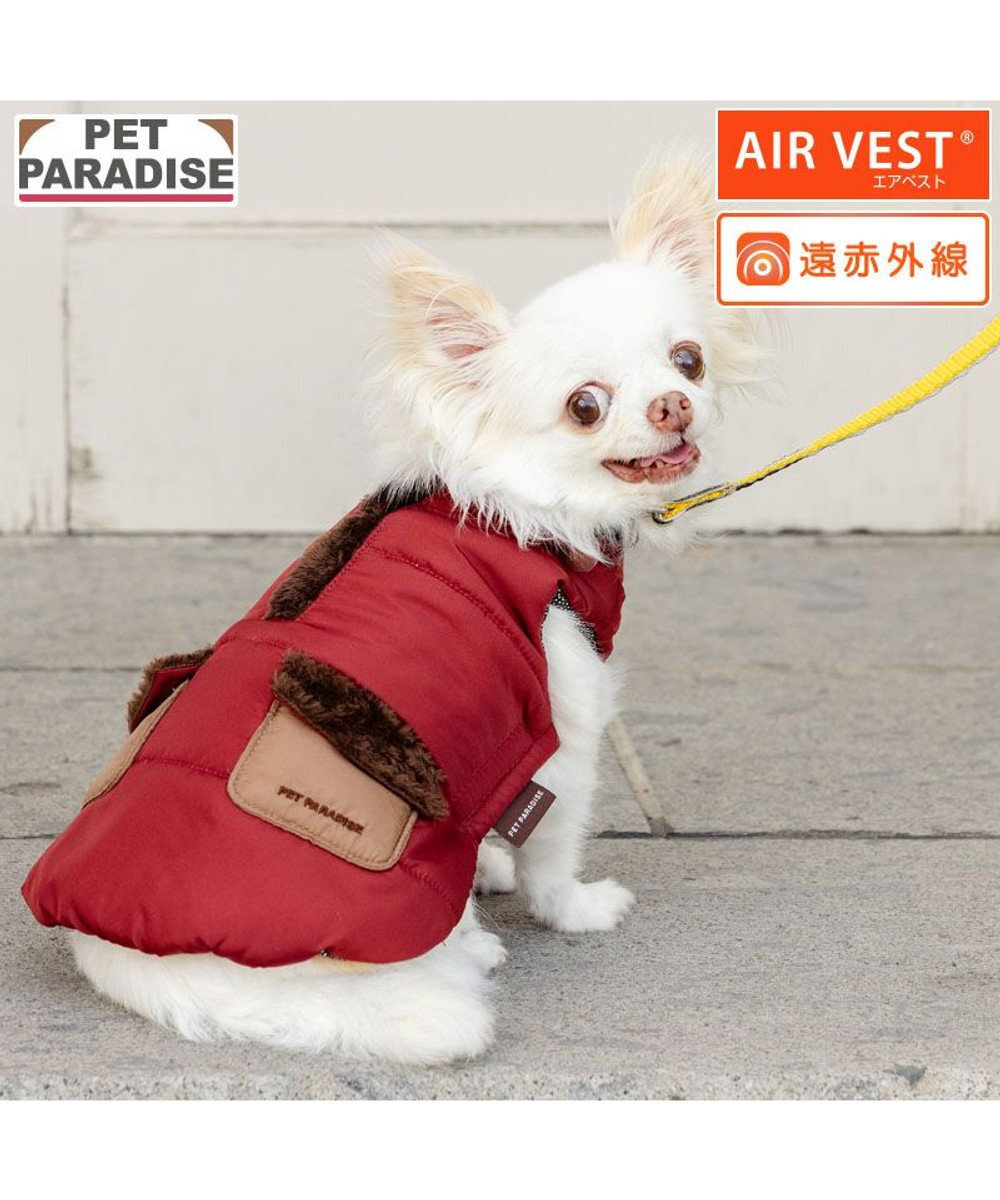 【Pet Paradise】Far-Infrared Thermal Air Vest - Wine Red <633-43744>
