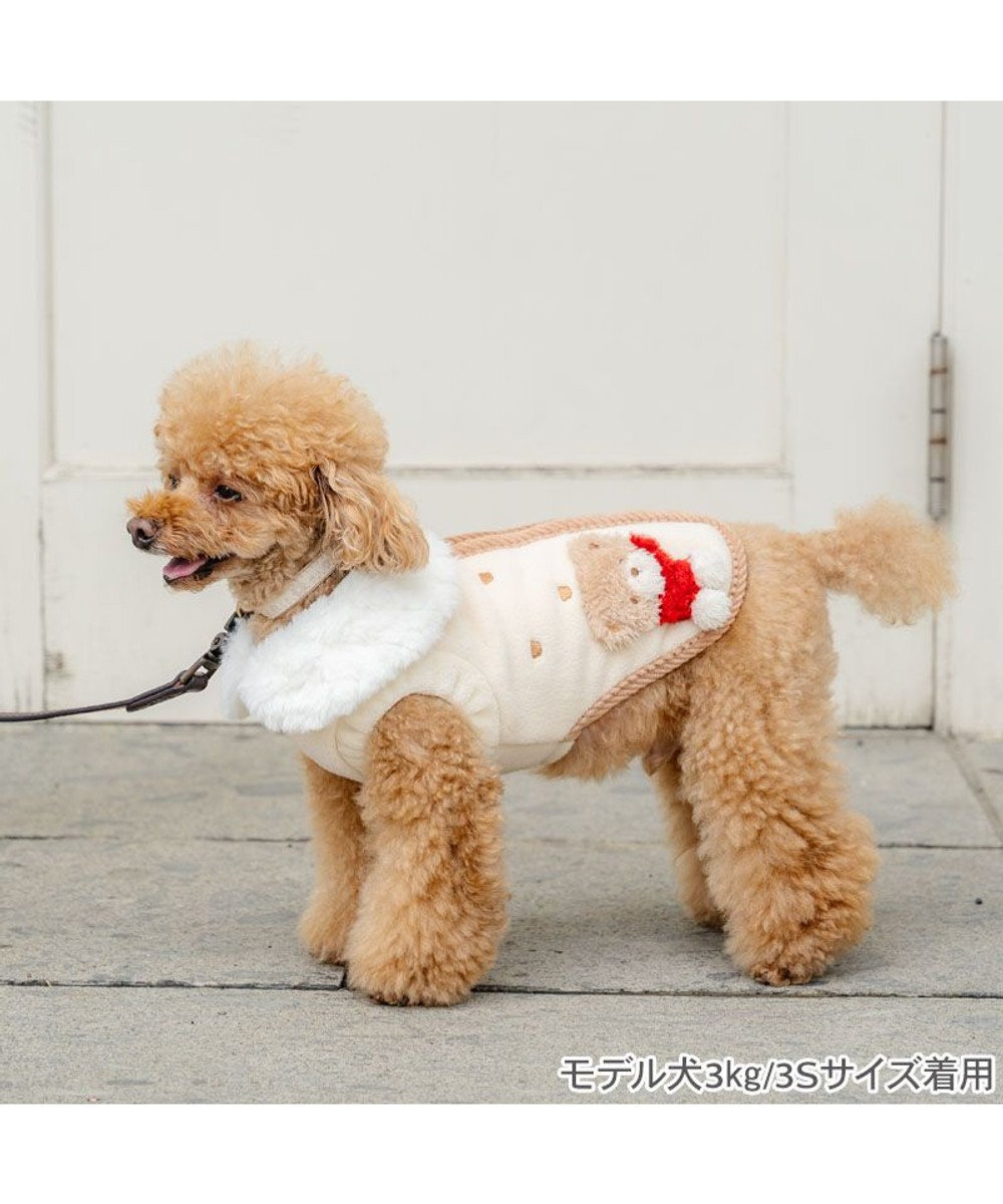 【Pet Paradise】Bear Back-Opening Vest - Warm Scarf Embroidery <918-66135>