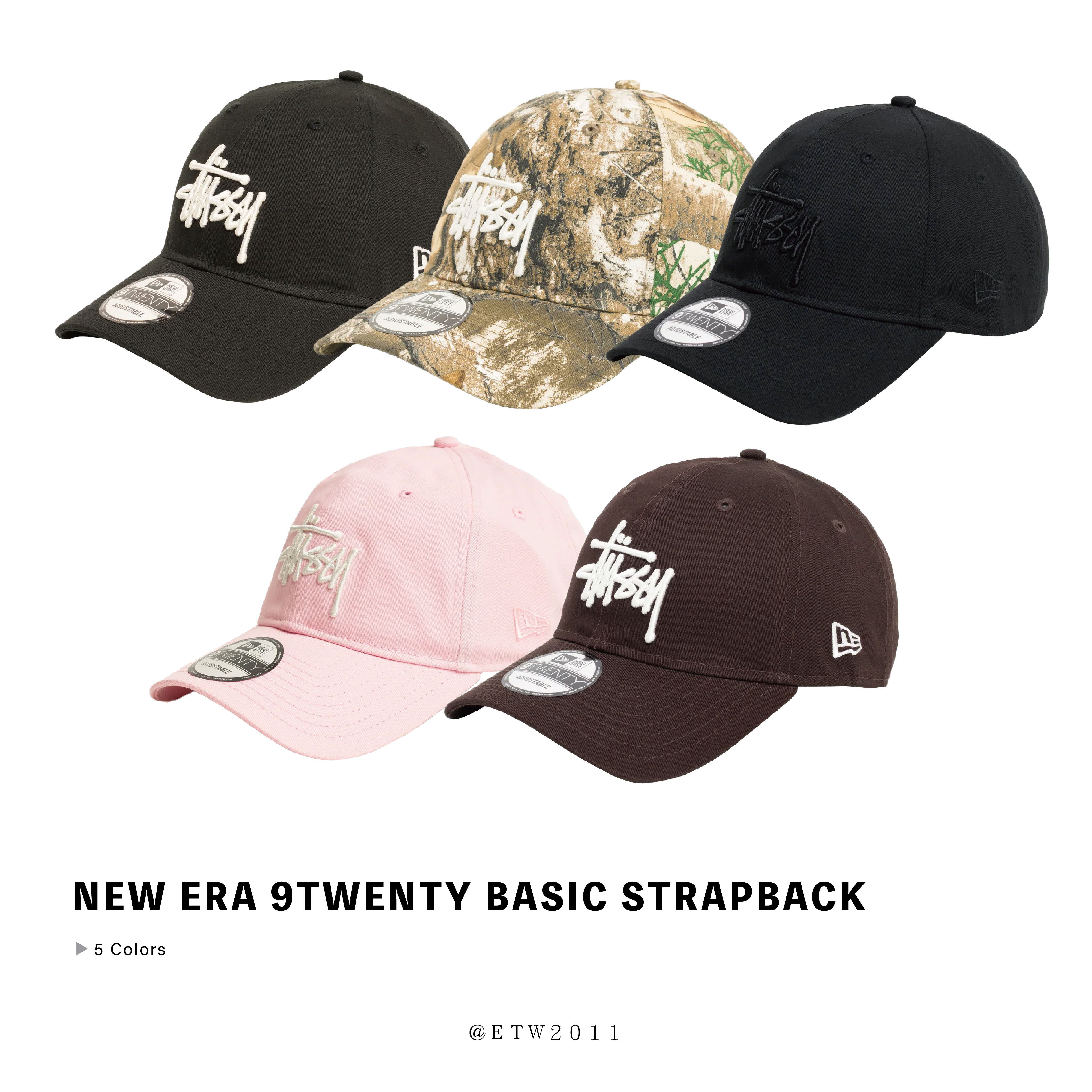 ☆ETW☆【EASY TO WEAR】STUSSY 25SS NEW ERA 9TWENTY BASIC STRAPBACK 刺繡 棒球帽 老帽