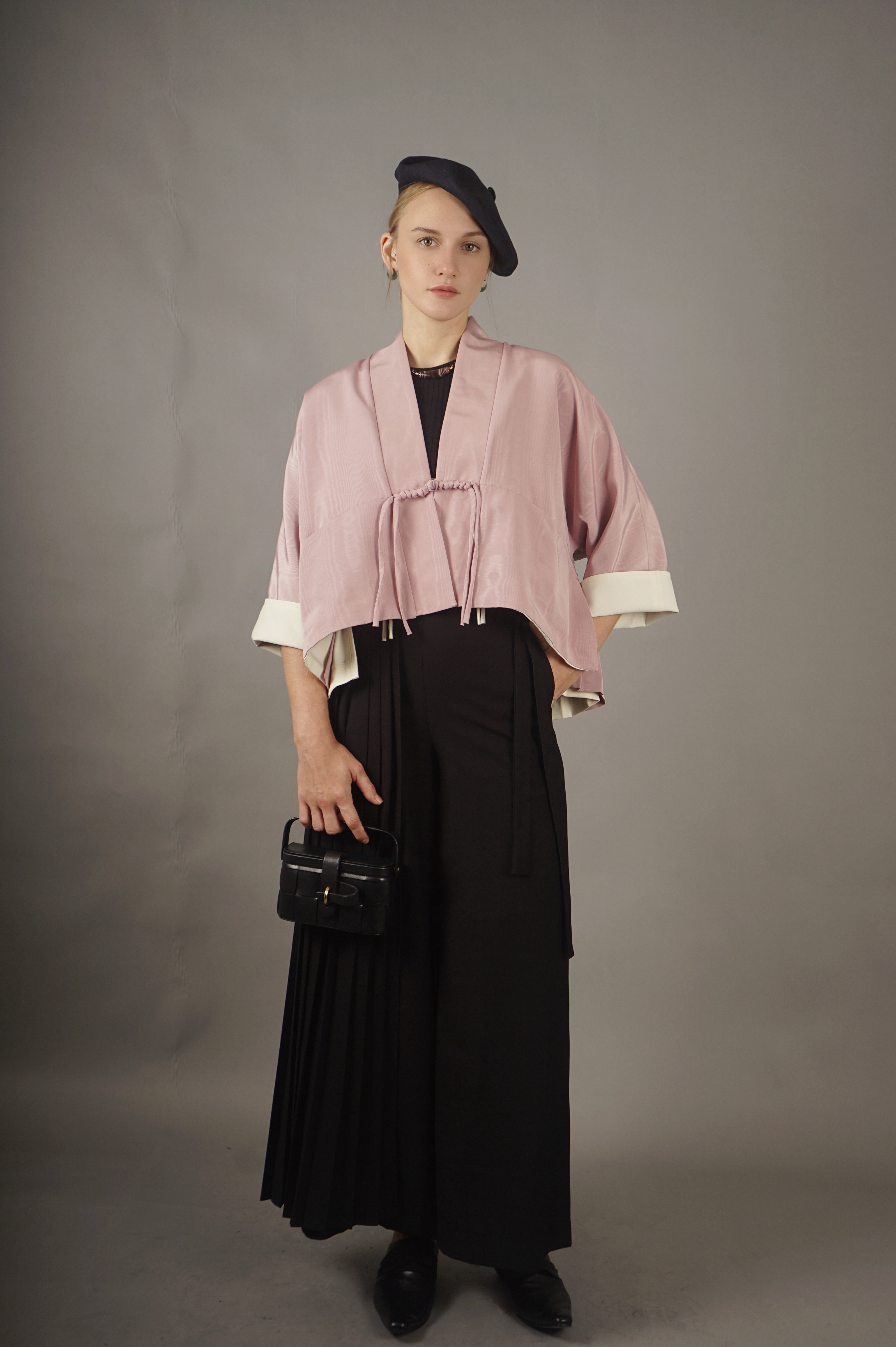 COLE COOL Reversible Re-birth Garden & Urban Butterflies pleat kimono