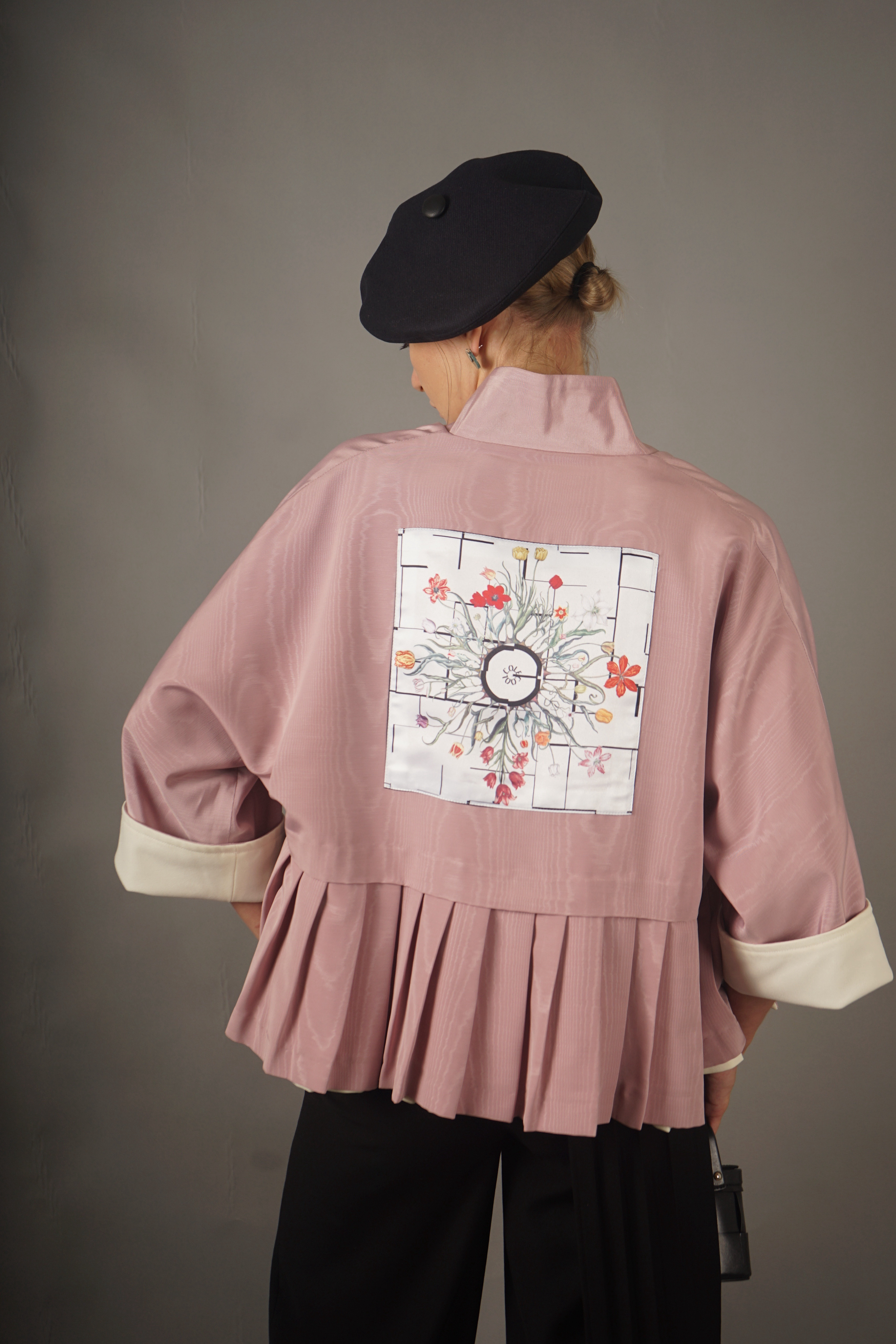 COLE COOL Reversible Re-birth Garden & Urban Butterflies pleat kimono