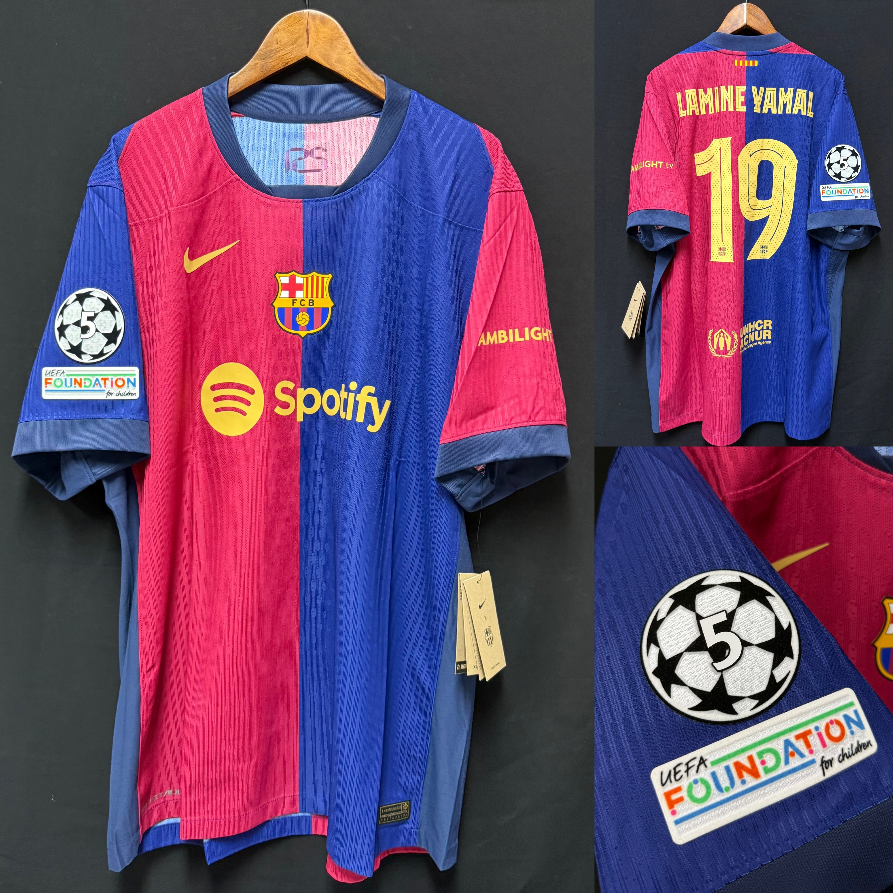 (BNWT) FC Barcelona 2024-2025 Nike Home Authnetic Player Shirt #19 LAMINE YAMAL
