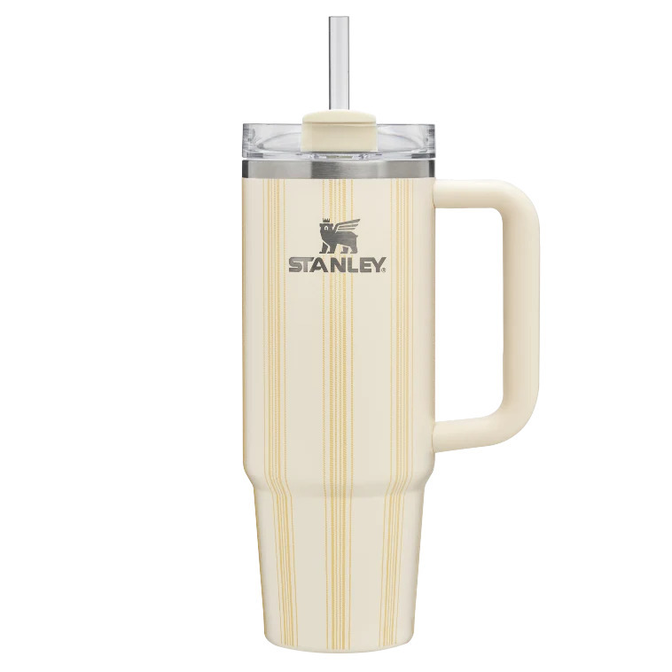 STANLEY THE QUENCHER H2.0 FLOWSTATE™ 30OZ CREAM PICNIC STRIPE