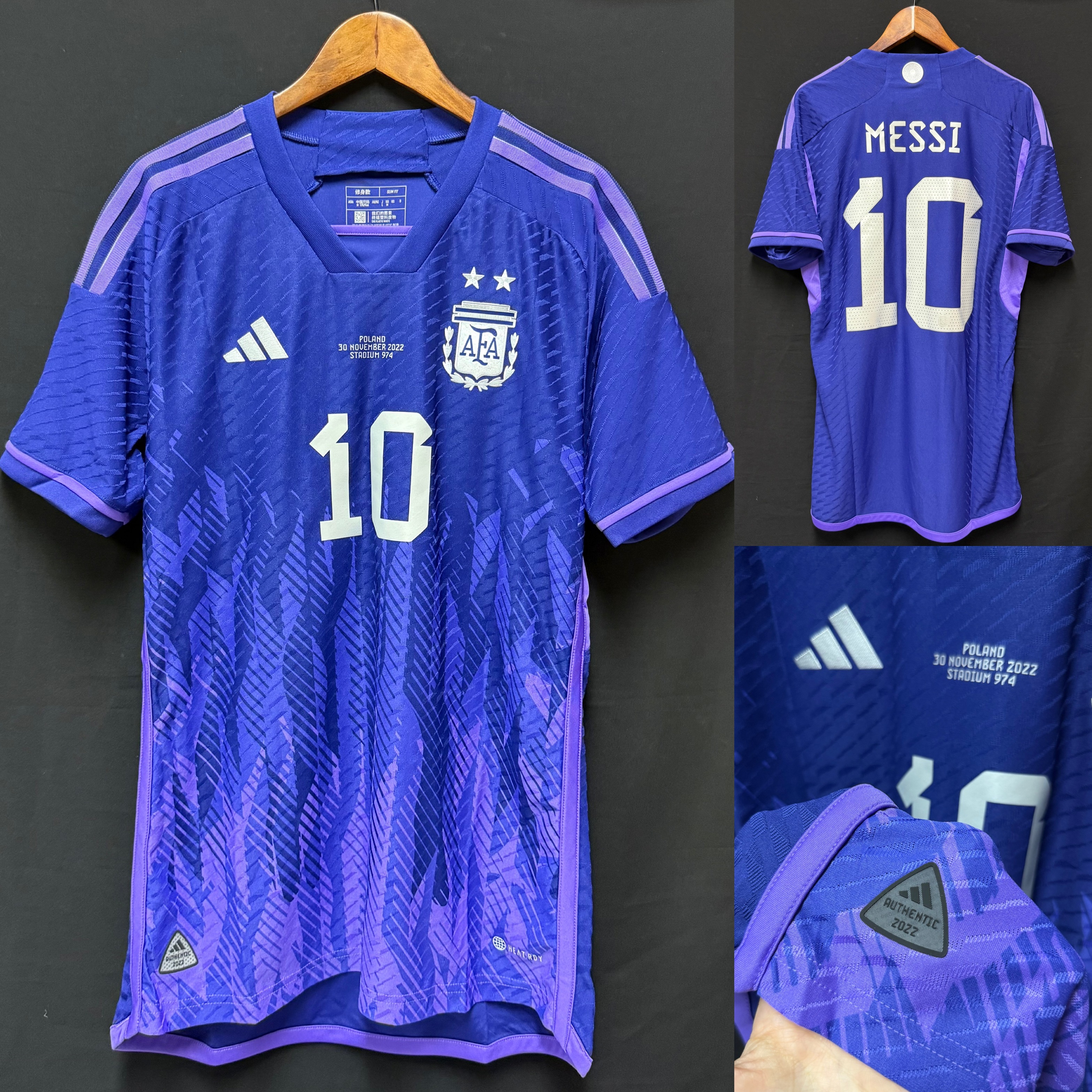 (BNWT) Argentina 2022 Adidas Away Authentic Player Shirt #10 MESSI