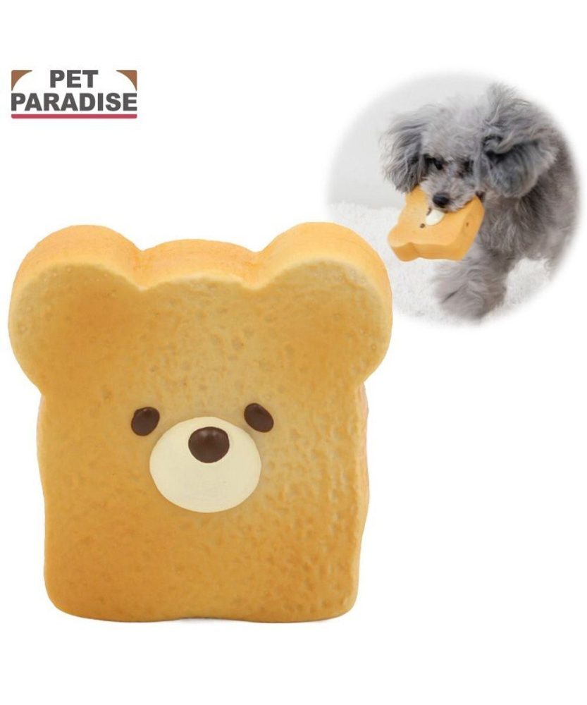 【Pet Paradise】Bear Toast Latex Toy <752-41583>