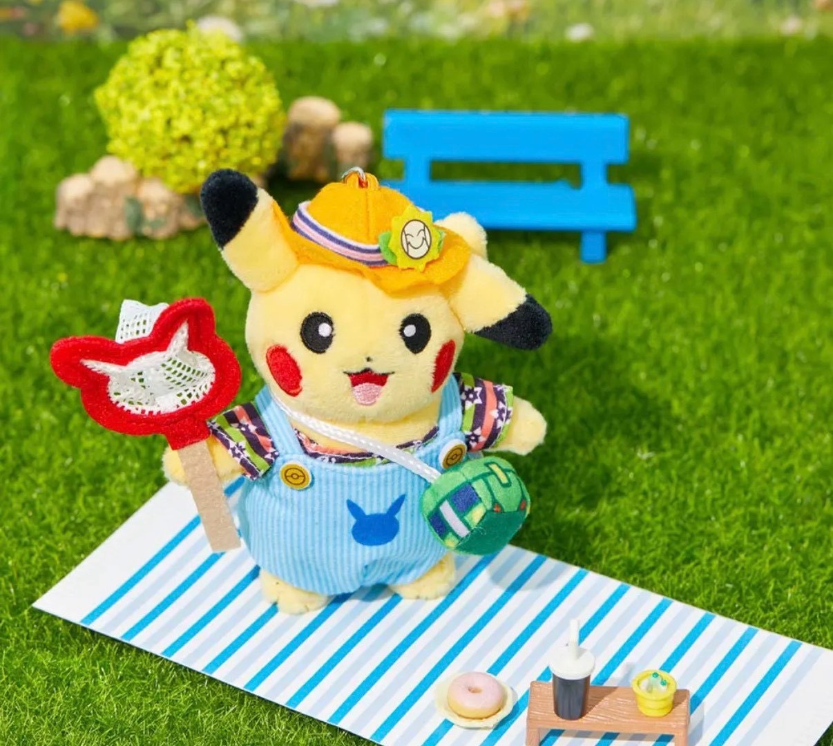 【Luxury】 韓國Olive Young 聯名 Pokémon 寶可夢 皮卡丘 玩偶 吊飾 鑰匙圈 吊帶褲 渡假風