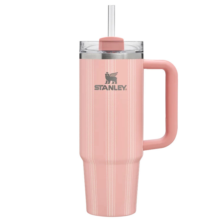 STANLEY THE QUENCHER H2.0 FLOWSTATE™ 30OZ 40OZ PEACH ROSE PICNIC STRIPE