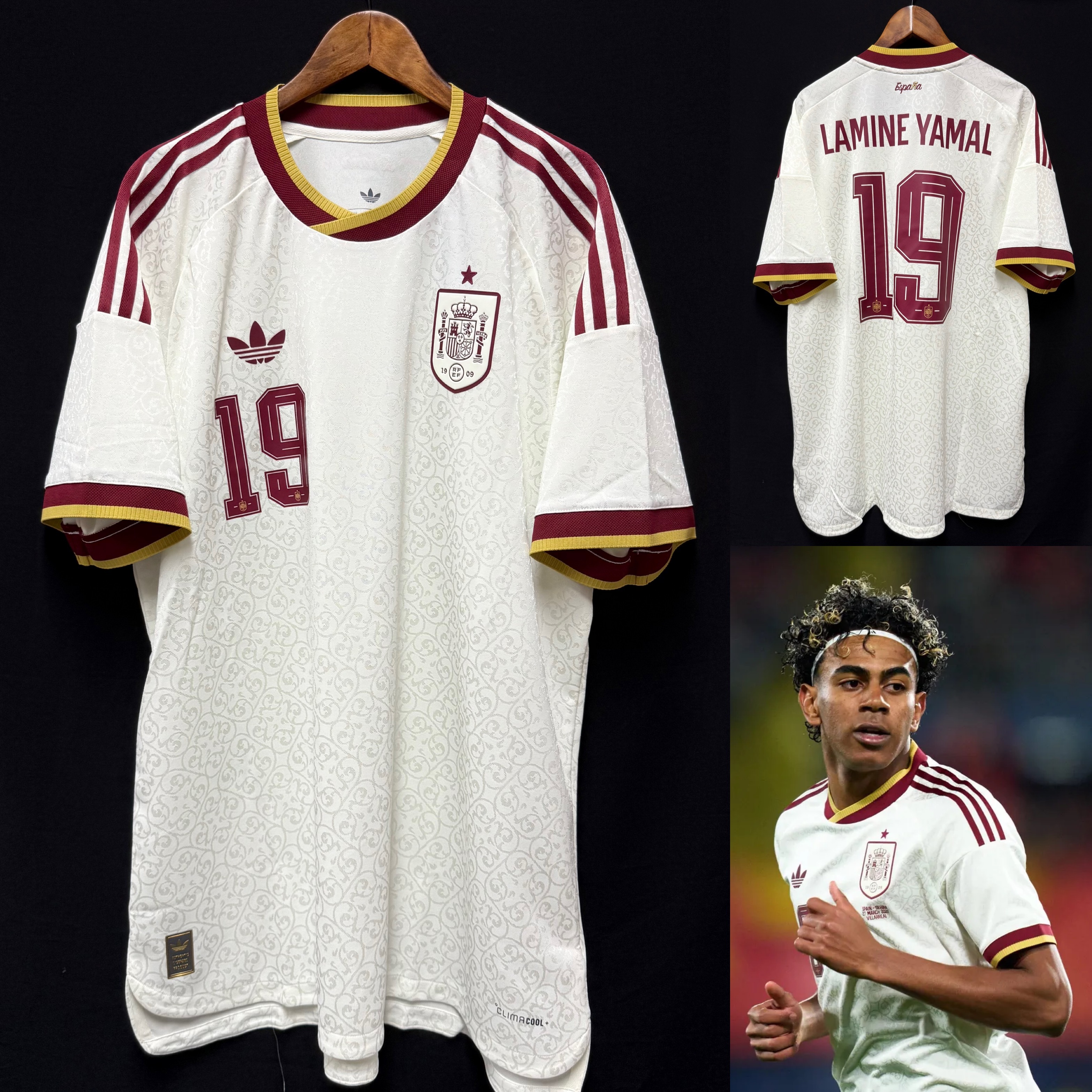 (BNWT) Spain 2026 Adidas Away Authentic Player Shirt #19 LAMINE YAMAL