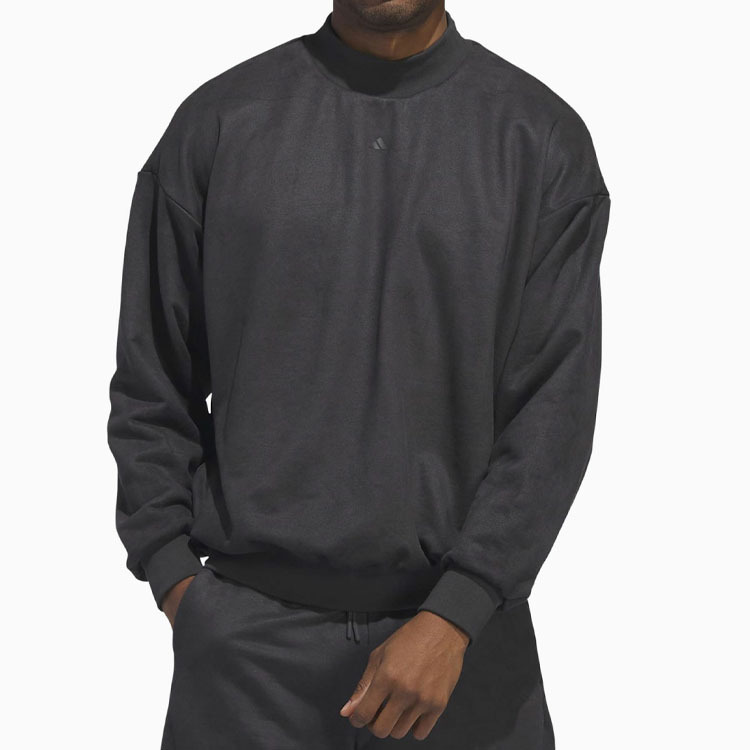 【代購】Adidas THE 2024 COLLECTION Sweatshirts Unisex Charcoal Black Crew Neck Moderate Regular IN7696