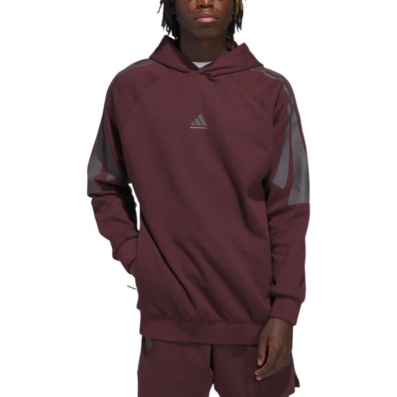 【代購】Adidas BASKETBALL THE 2025 COLLECTION CHAPTER 02 SPACER HOODIE Sweatshirt Unisex Aurora Gemstone Red JD6139