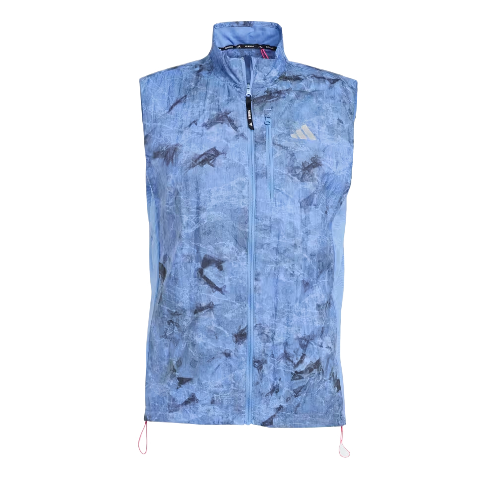 【代購】Adidas Own The Run Running Vests Men's Blue Fusion/Black Stand Collar Moderate JL8727