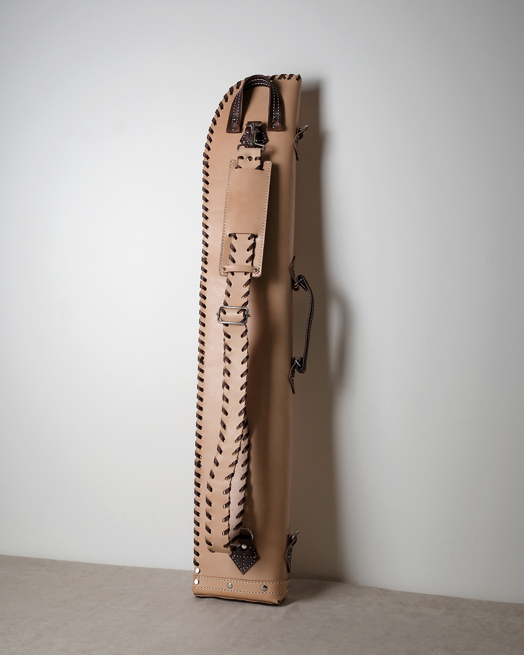 Tico 2x4 Leather Soft Case (Natural/Chocolate)