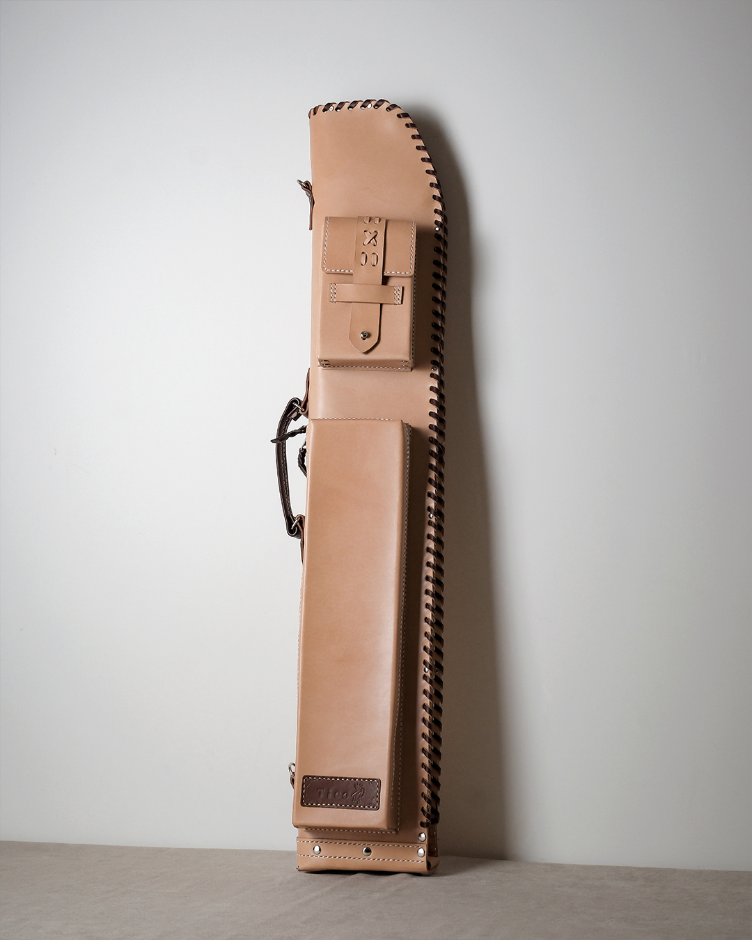 Tico 2x4 Leather Soft Case (Natural/Chocolate)