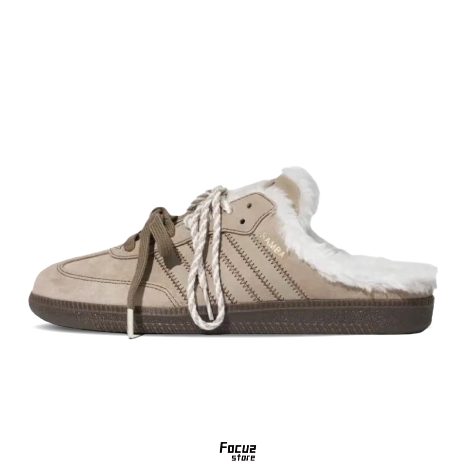 【Focus Store】預購 Adidas Originals Samba Mule "Fur-Lined Beige" 毛絨版本 米色 穆勒鞋 HP5055