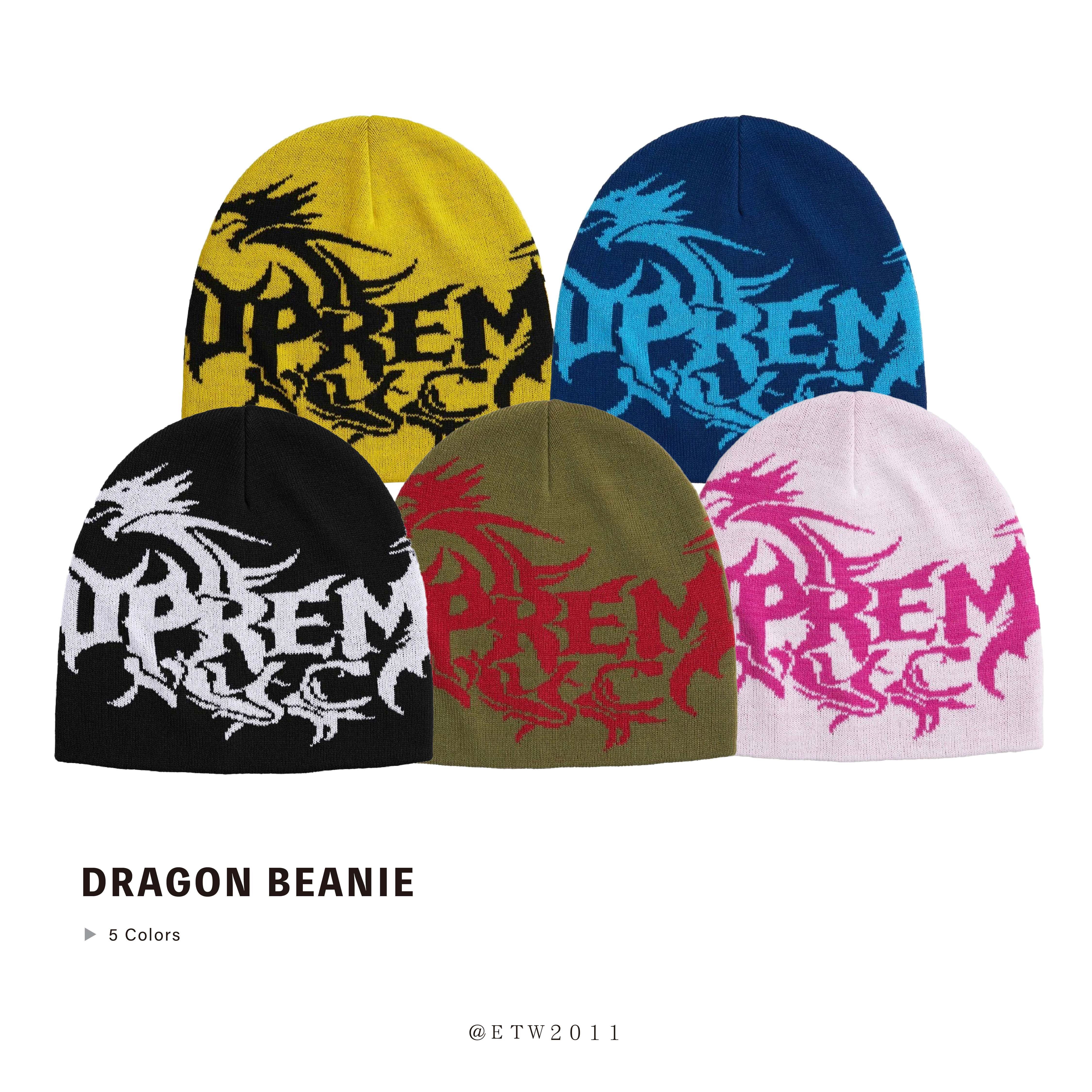 ☆ETW☆【EASY TO WEAR】Supreme Dragon Beanie 龍 圖騰 毛帽 秋冬