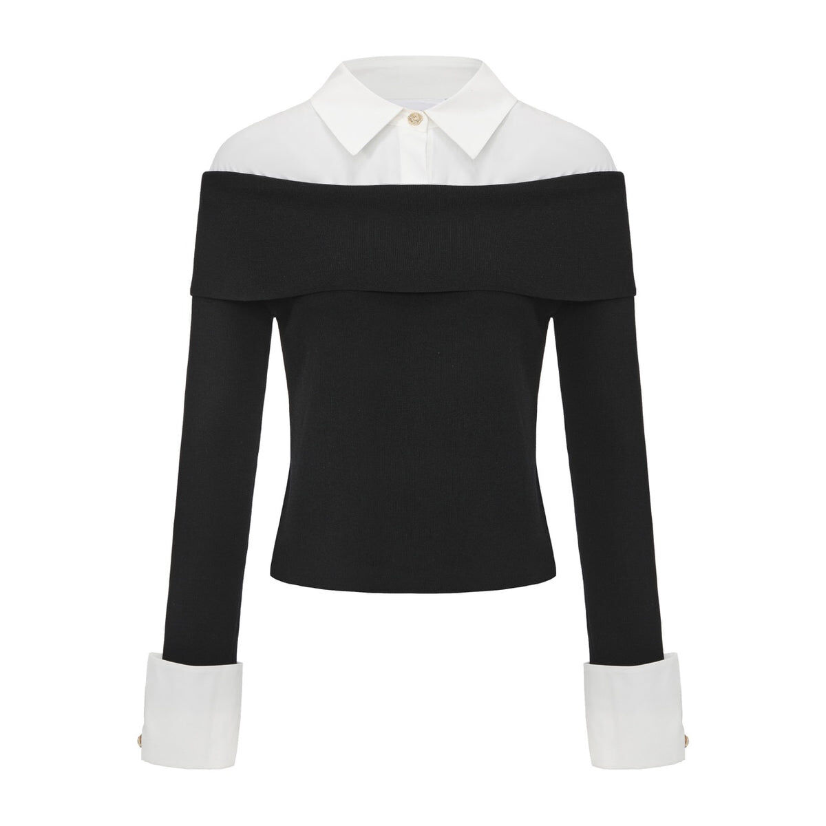 1EA1010-008 [EDWARD ACHOUR] Classic Knit White/Black #111501/1190/62 (EU)