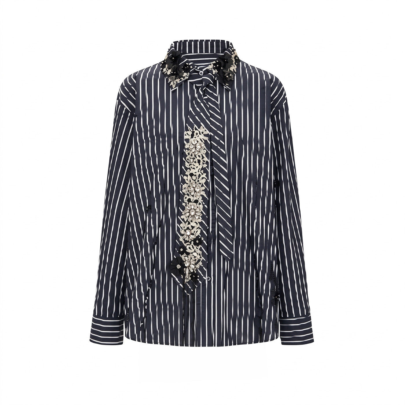 1EA1010-016 [EDWARD ACHOUR] Women Blouse Stripe #110615/1122/50 (EU)
